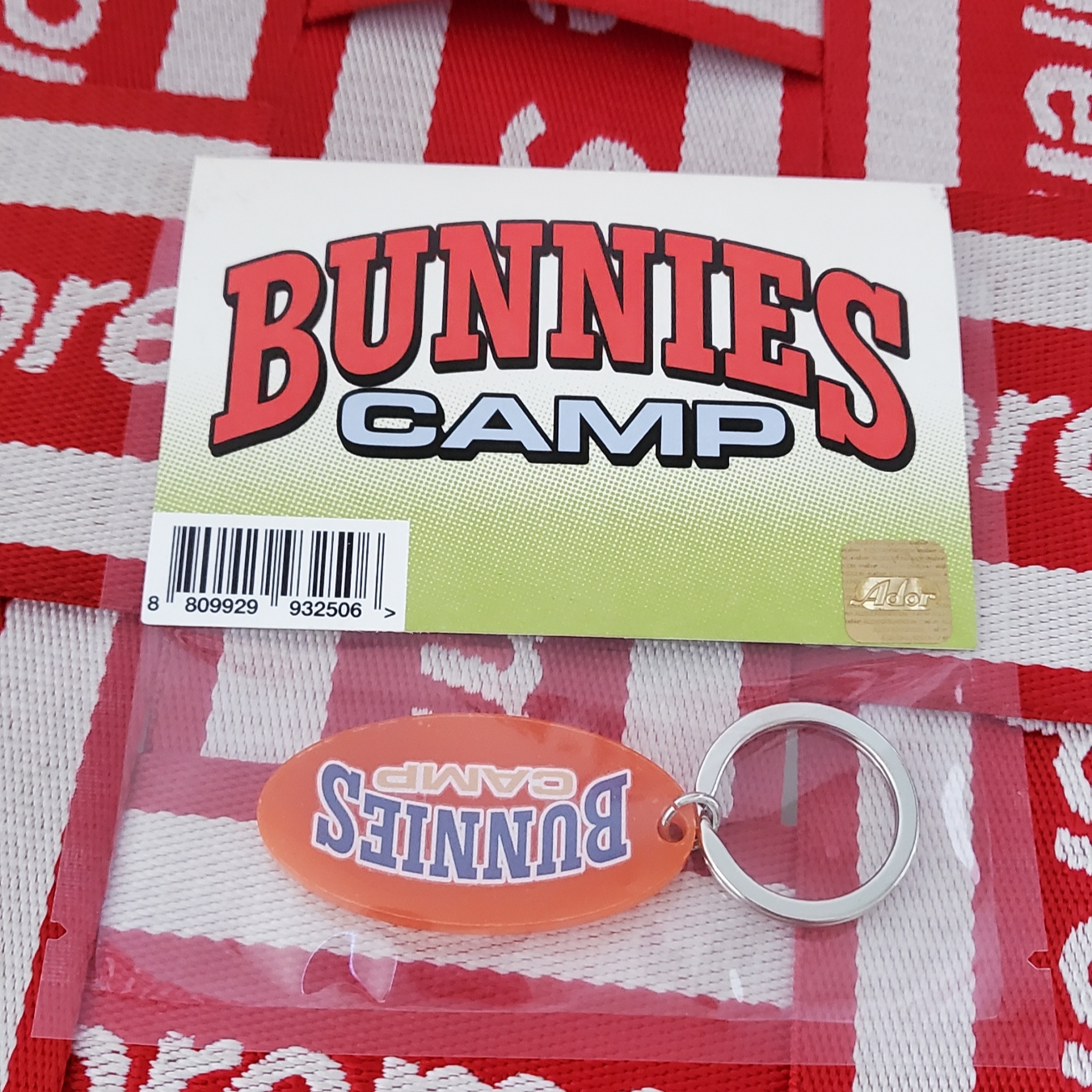 NewJeans Bunnies Camp Keyring Orange 착용 스타일