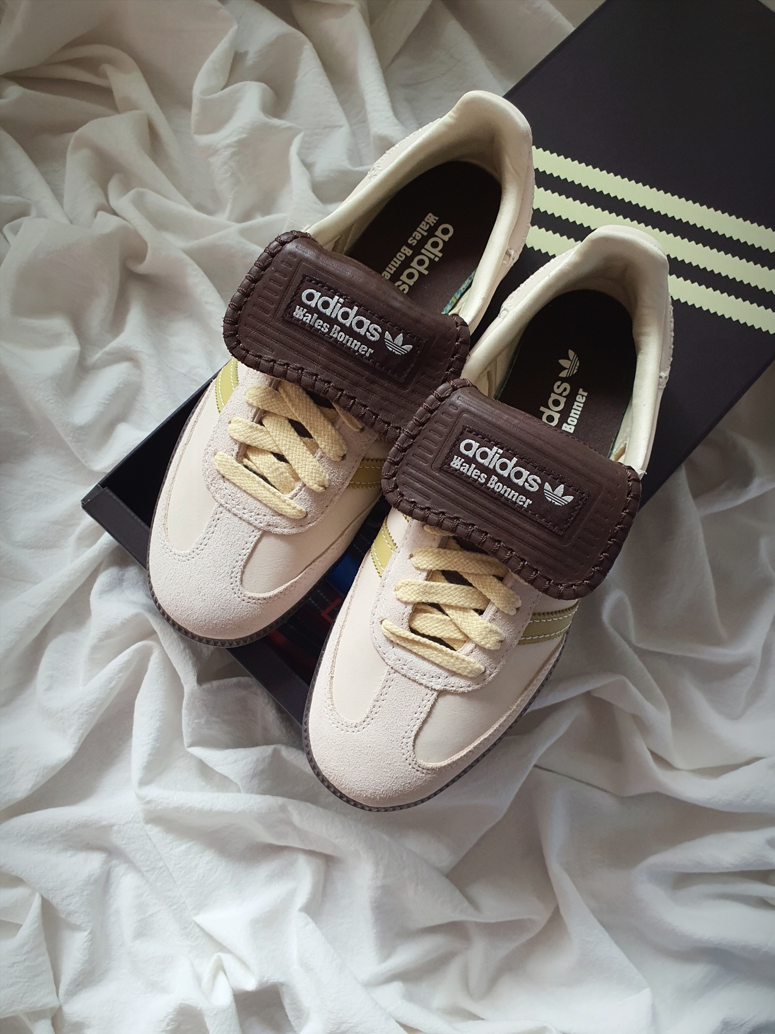 Adidas x Wales Bonner Samba Brown Ecru Tint 착용 스타일