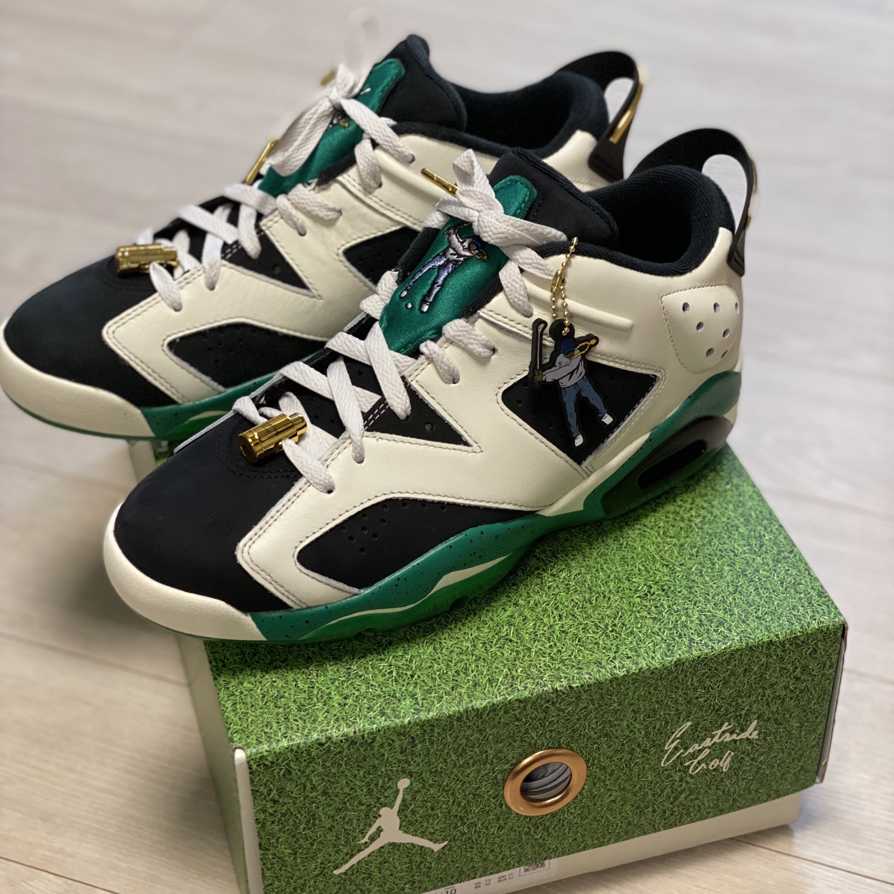 Jordan 6 x Eastside Golf Low Golf 1961 White Malachite 착용 스타일