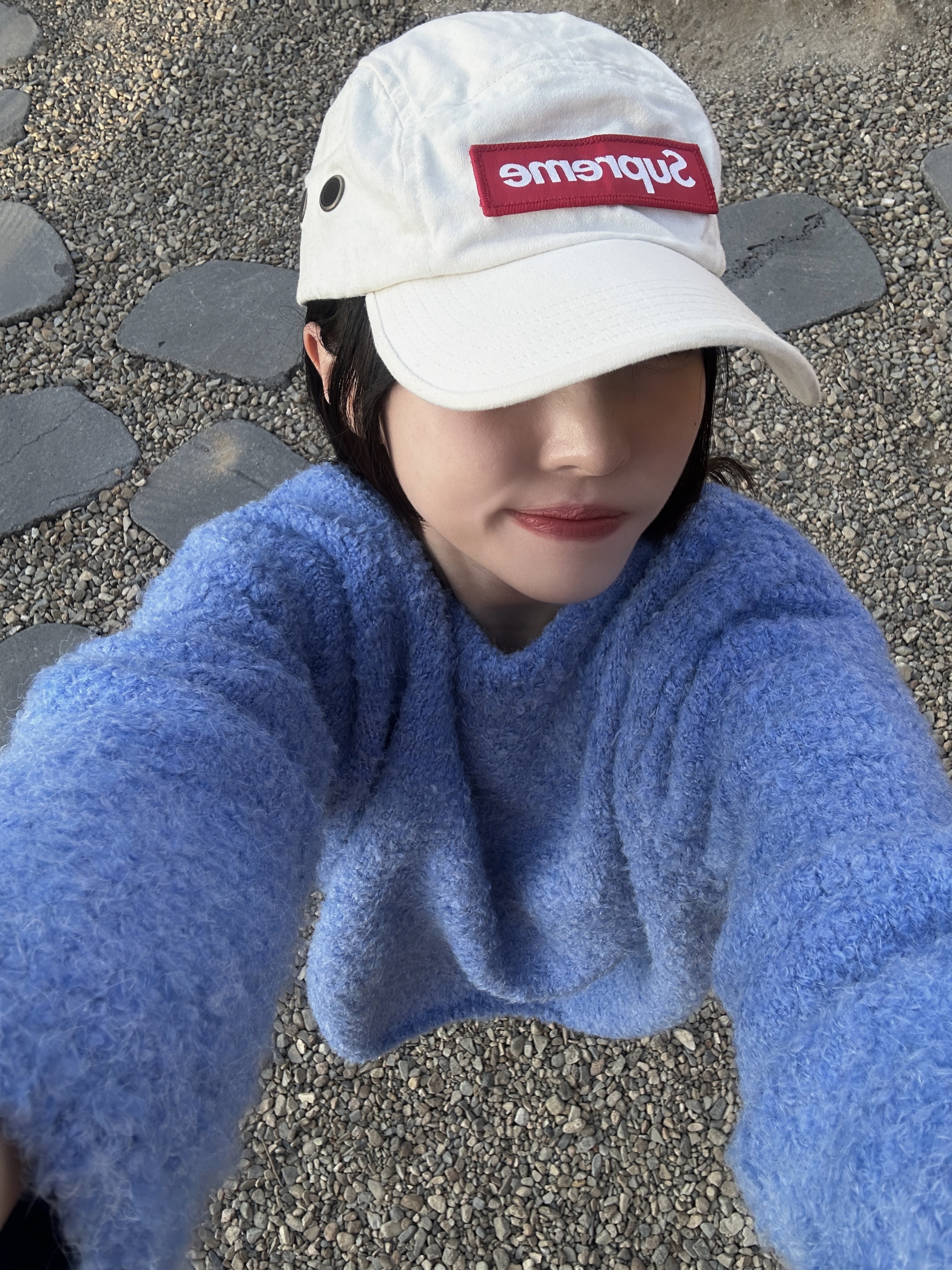 Supreme Denim Camp Cap Natural - 23SS 착용 스타일 - 1