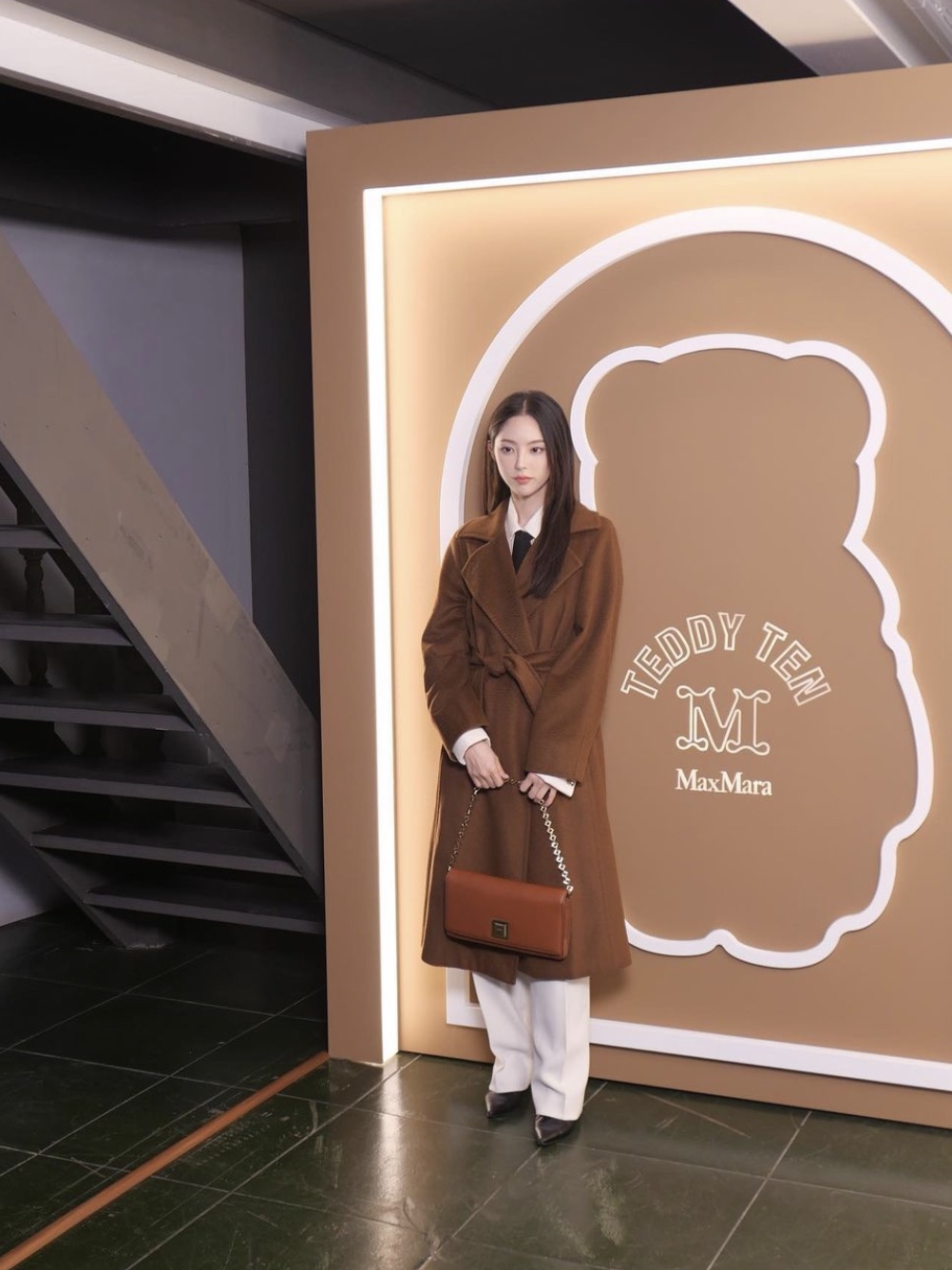 (W) S Max Mara Venice Wool Robe Coat Brown Bronze 착용 스타일