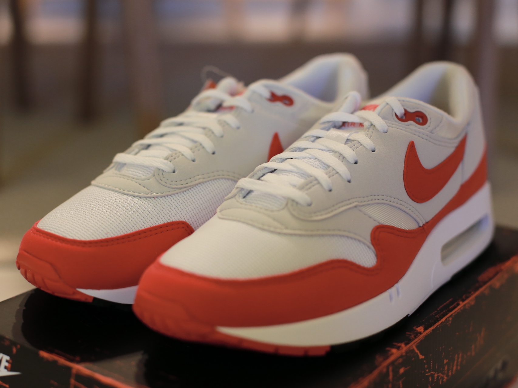 Nike Air Max 1 '86 Original Big Bubble, Nike Air Max 1 '86 Original Golf White University Red 착용 스타일 - 2