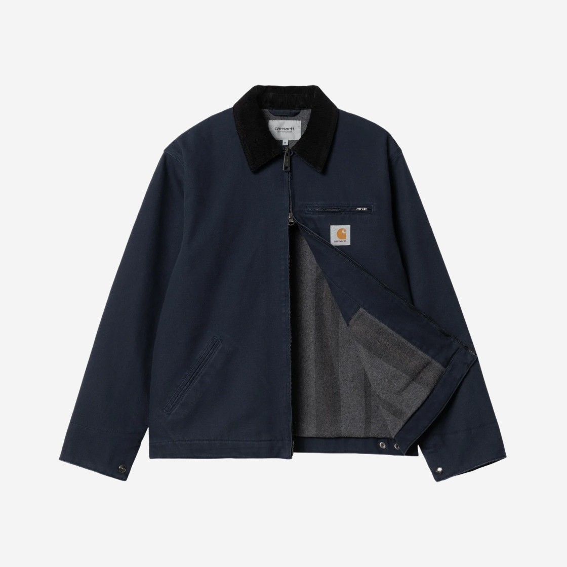 Carhartt WIP Lined Dearborn Canvas Detroit Jacket Blue Rigid - Winter 상세 이미지 2