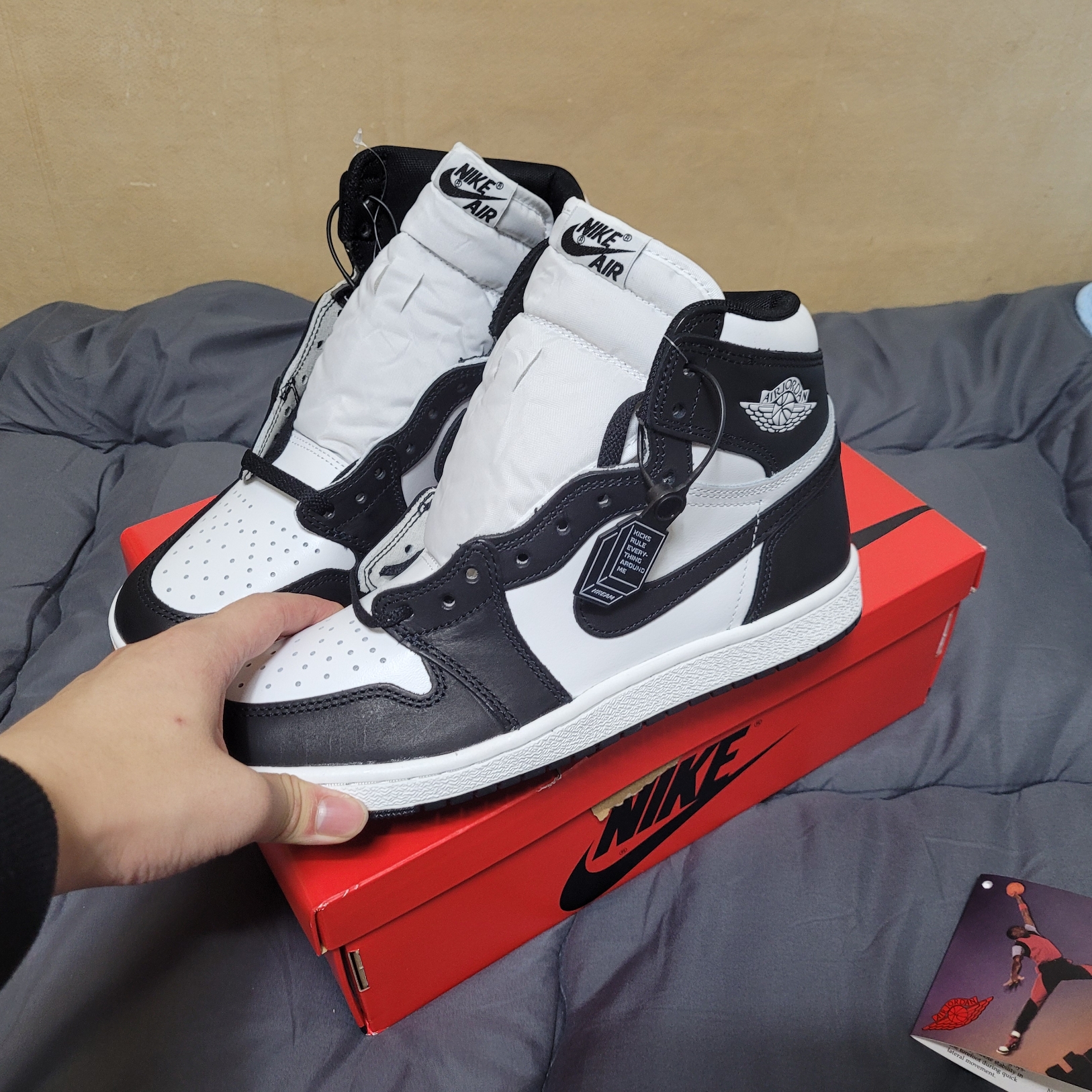 Jordan 1 High 85 Black White 착용 스타일 - 1