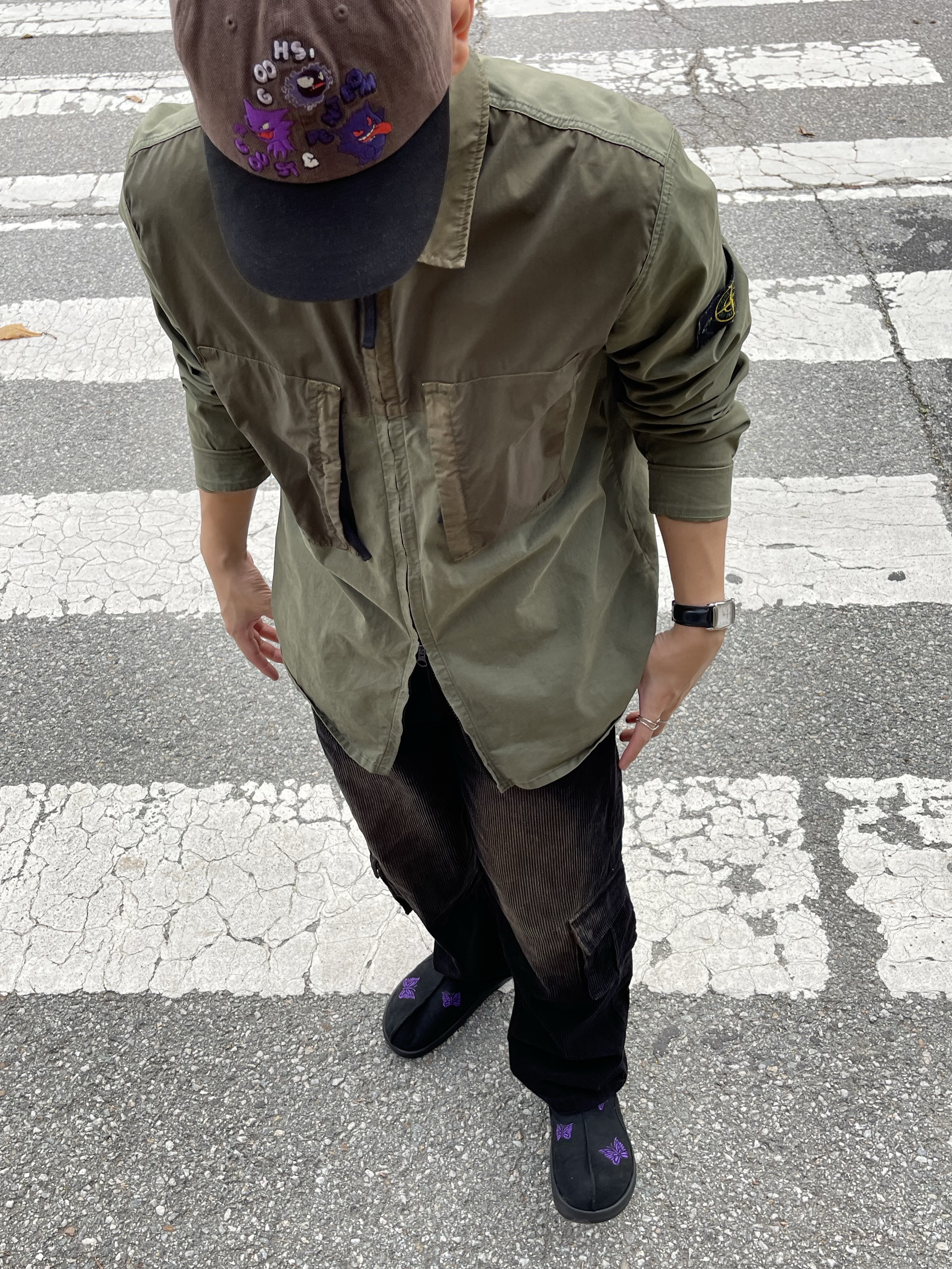 Reebok x Needles Beatnik Moc Core Black Extreme Purple 착용 스타일