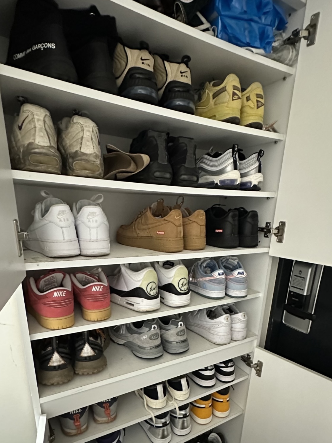 Converse x Play Comme des Garcons Chuck 70 Ox Black, Nike x Union Dunk Low Passport Pack Argon 착용 스타일 - 2