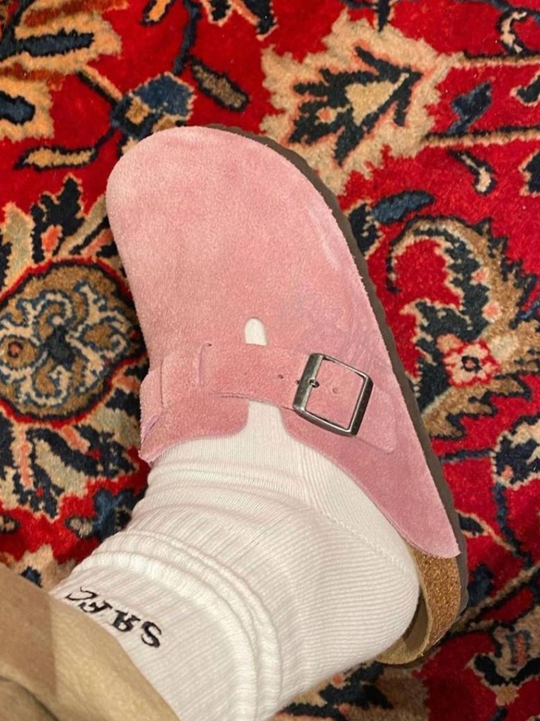 Birkenstock Boston Soft Footbed Mink - Regular, (W) Birkenstock Boston Soft Footbed Suede Leather Pink Clay - Narrow 착용 스타일 - 3