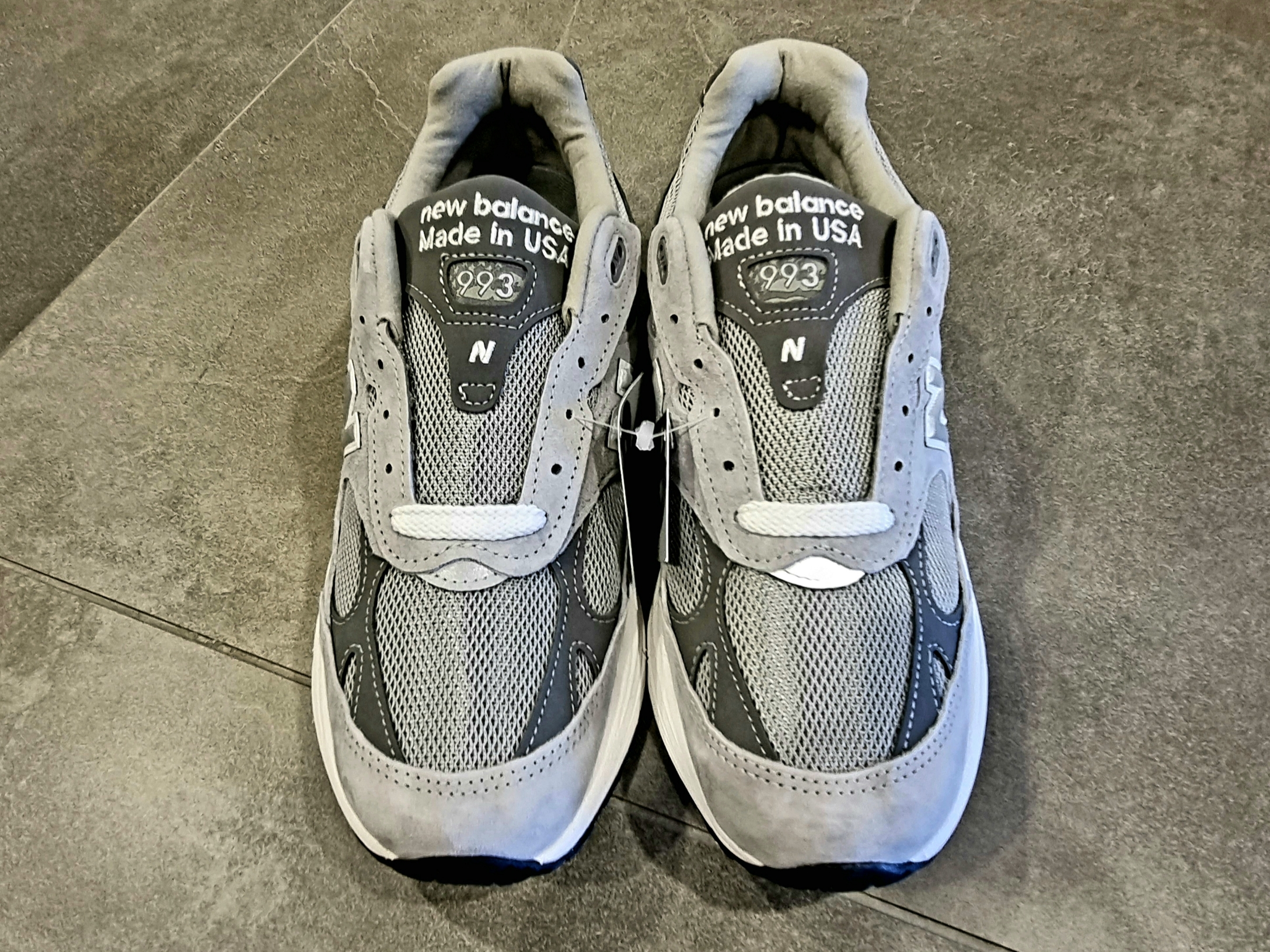 New Balance 993 Made in USA Grey - D Standard 착용 스타일 - 5