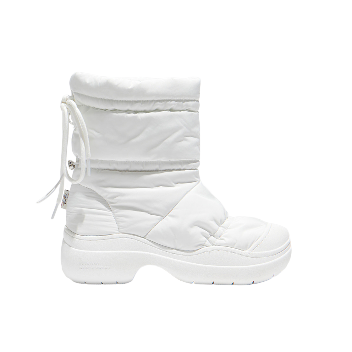 (W) 락피쉬웨더웨어 헤이든 미들 퍼프 패딩 부츠 화이트((W) Rockfishweatherwear Hayden Middle Puff Padded Boots White) - 1