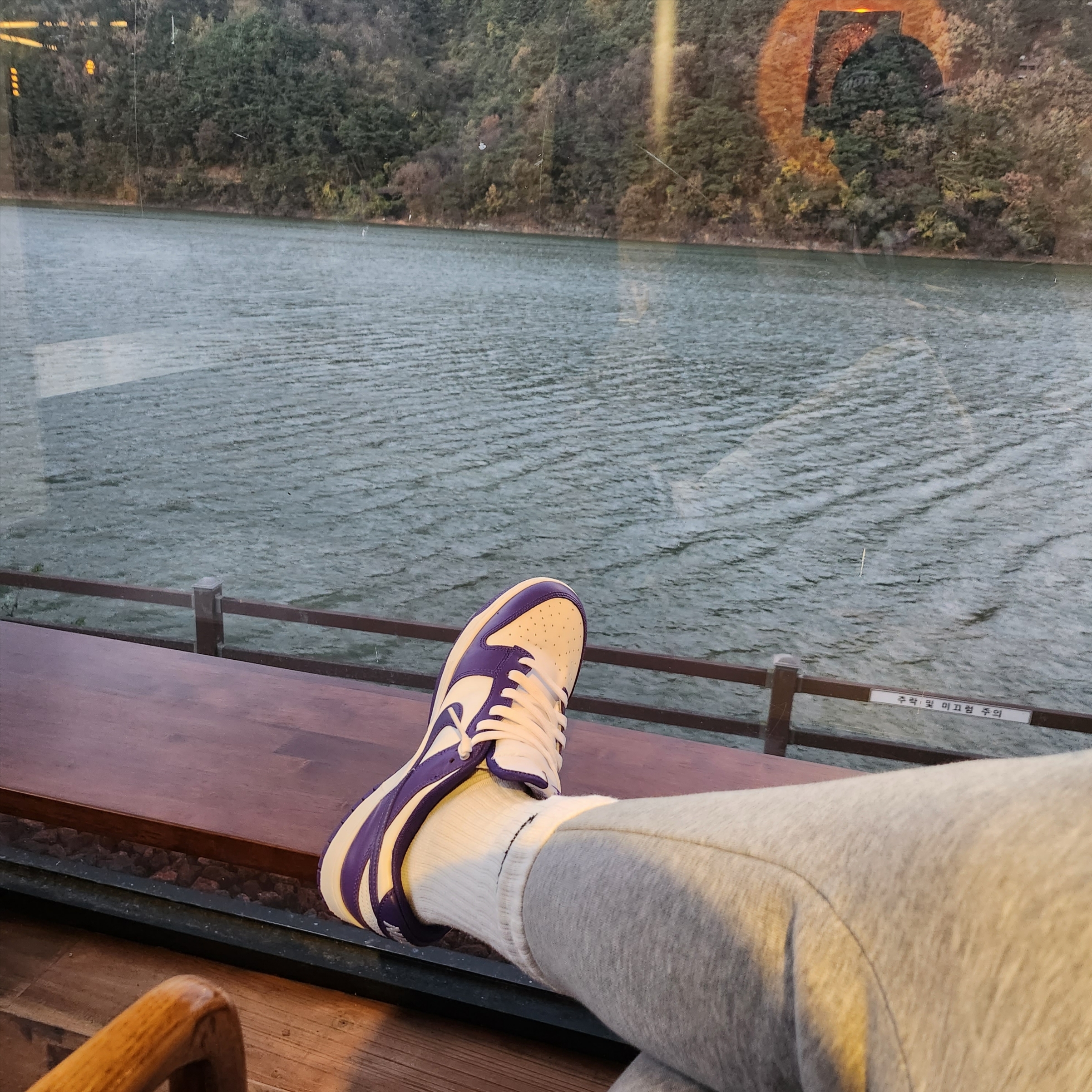 Nike Dunk Low Retro Championship Court Purple 착용 스타일