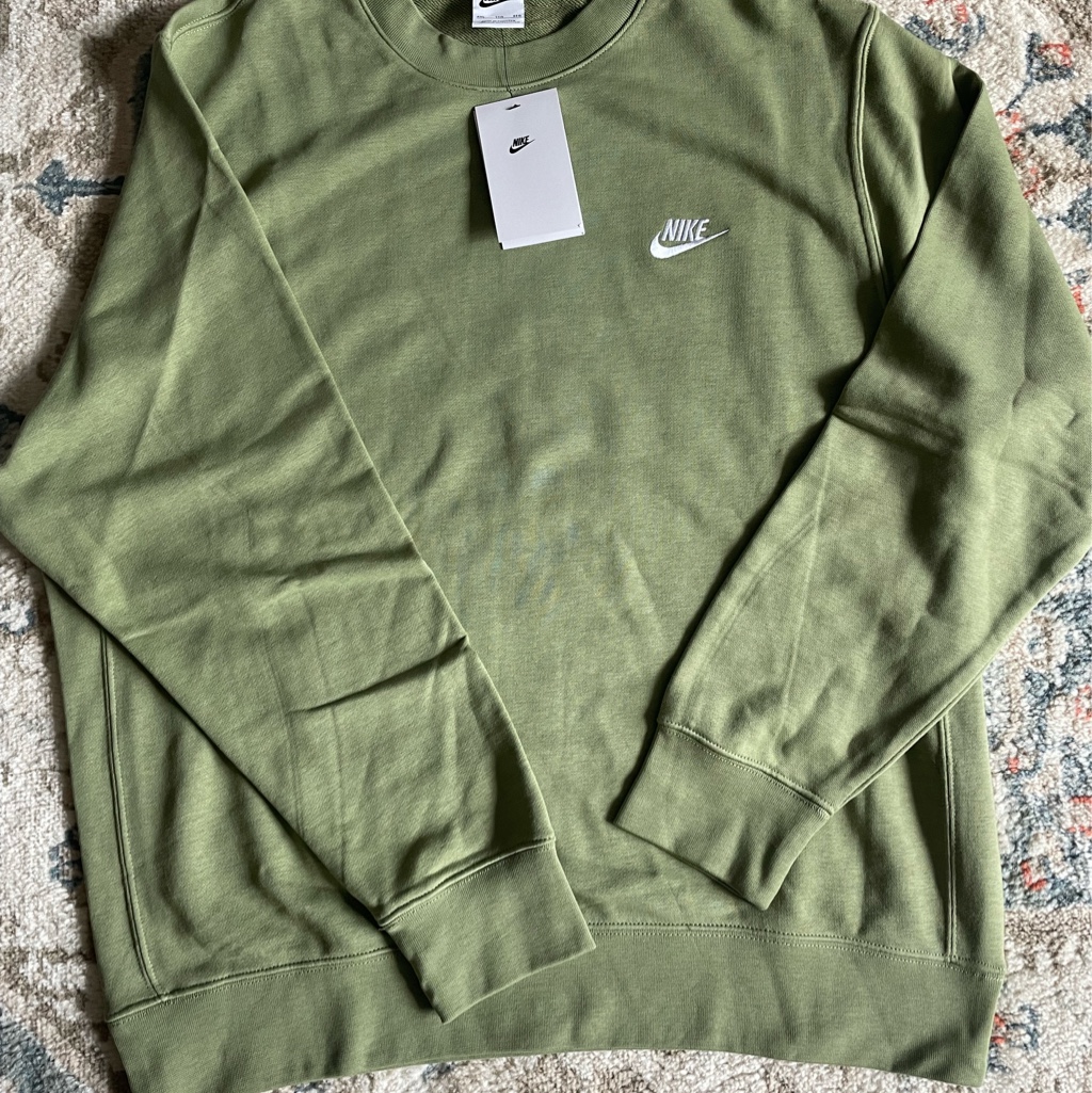 Nike NSW Club French Terry Crew Sweatshirt Alligator - Asia 착용 스타일 - 2