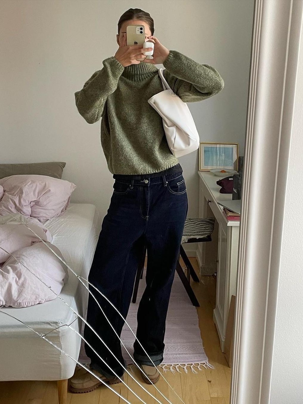 Supreme Baggy Jean Rigid Indigo - 22SS, (W) Bottega Veneta Trousers Denim with Selvedge Indigo 착용 스타일 - 3