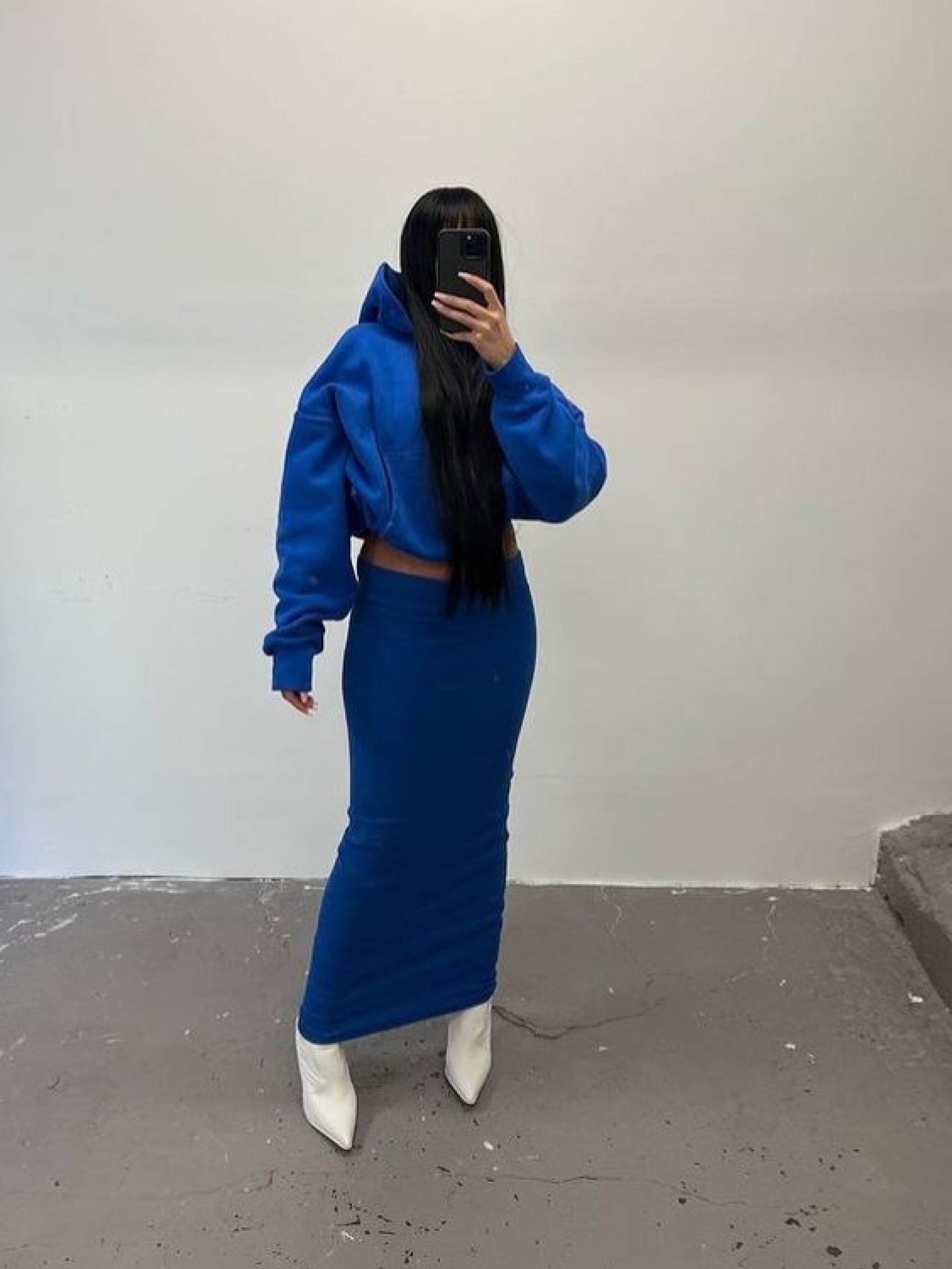 (W) The North Face 1996 Retro Nuptse Jacket Lapis Blue, Nike x Why So Sad? SB Dunk Low Pro Coastal Blue 착용 스타일 - 5
