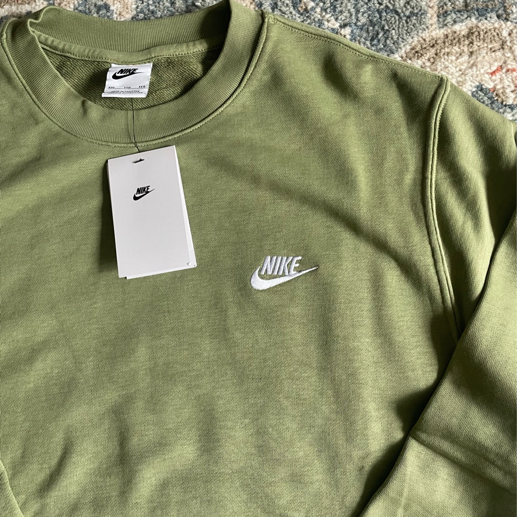 Nike NSW Club French Terry Crew Sweatshirt Alligator - Asia 착용 스타일 - 1