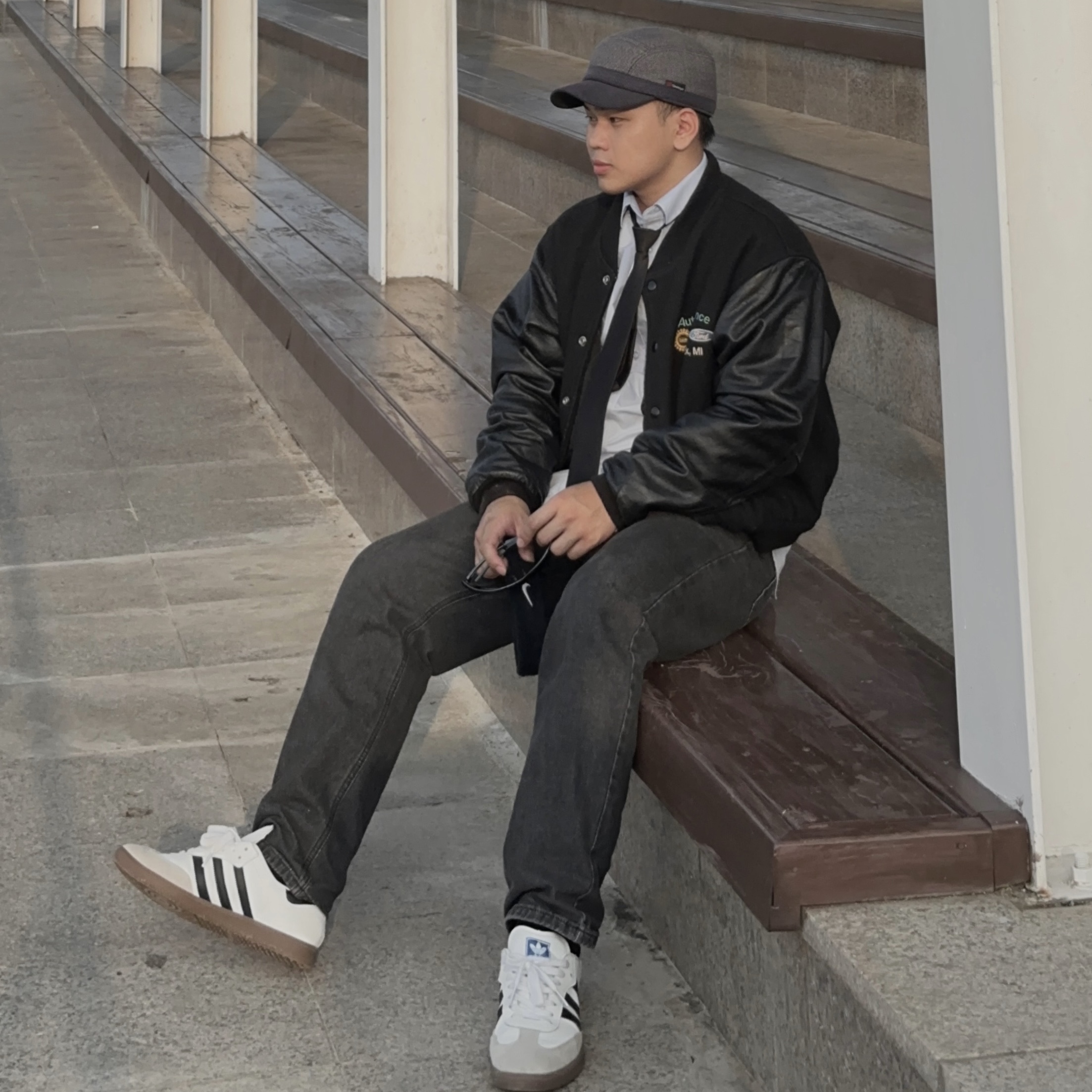 Adidas Samba OG Cloud White 착용 스타일