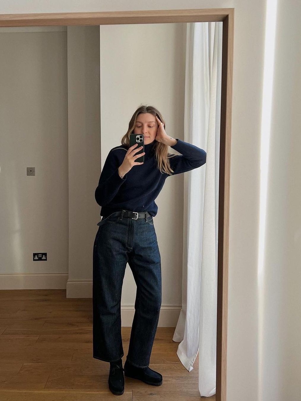Supreme Baggy Jean Rigid Indigo - 22SS, (W) Bottega Veneta Trousers Denim with Selvedge Indigo 착용 스타일 - 6