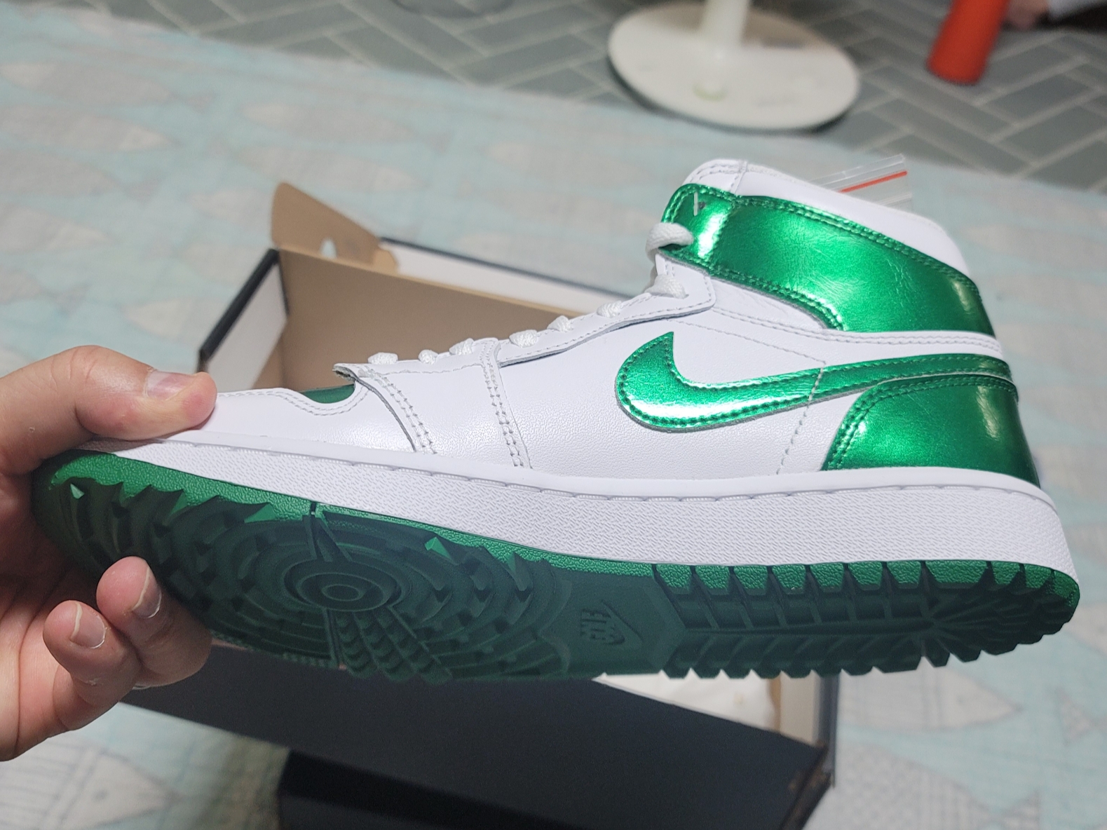 Jordan 1 High Golf Pine Green 착용 스타일 - 2