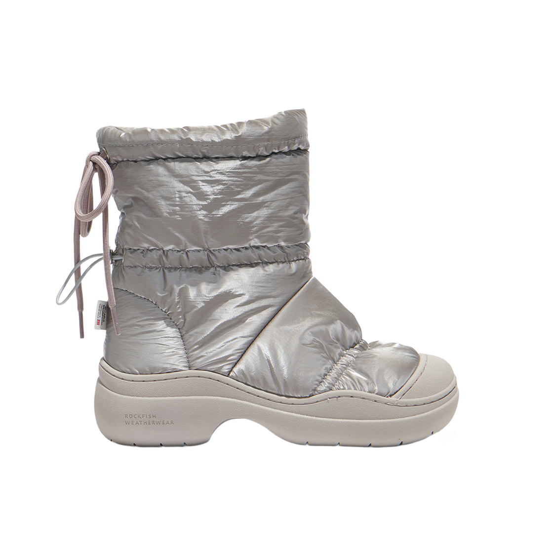 (W) 락피쉬웨더웨어 헤이든 미들 퍼프 패딩 부츠 실버((W) Rockfishweatherwear Hayden Middle Puff Padded Boots Silver)