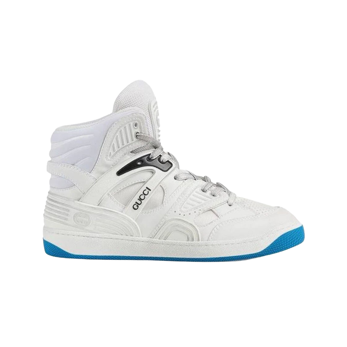 661310-2SHA0-9014 (W) Gucci Basket Retro High Top White Blue