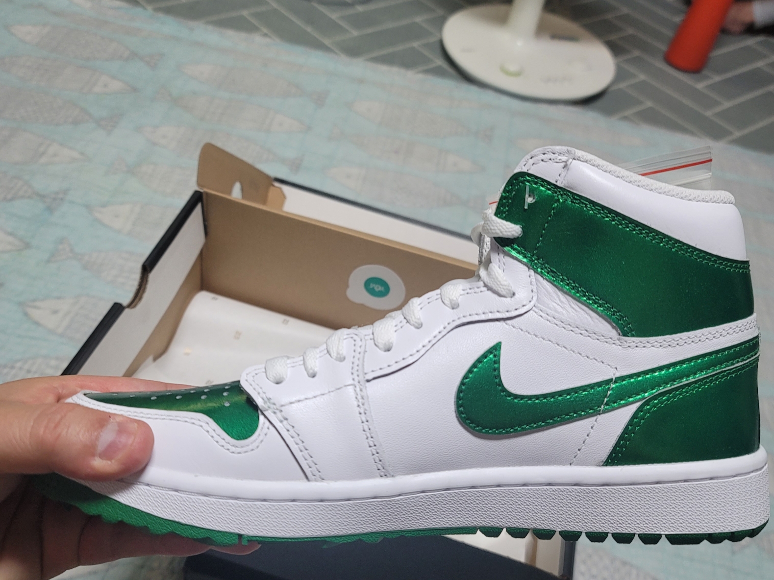 Jordan 1 High Golf Pine Green 착용 스타일 - 1