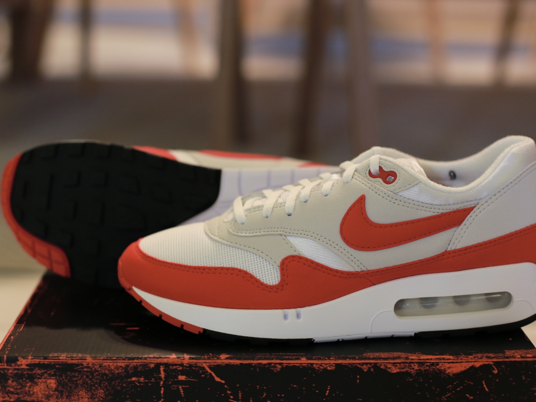 Nike Air Max 1 '86 Original Big Bubble, Nike Air Max 1 '86 Original Golf White University Red 착용 스타일 - 4