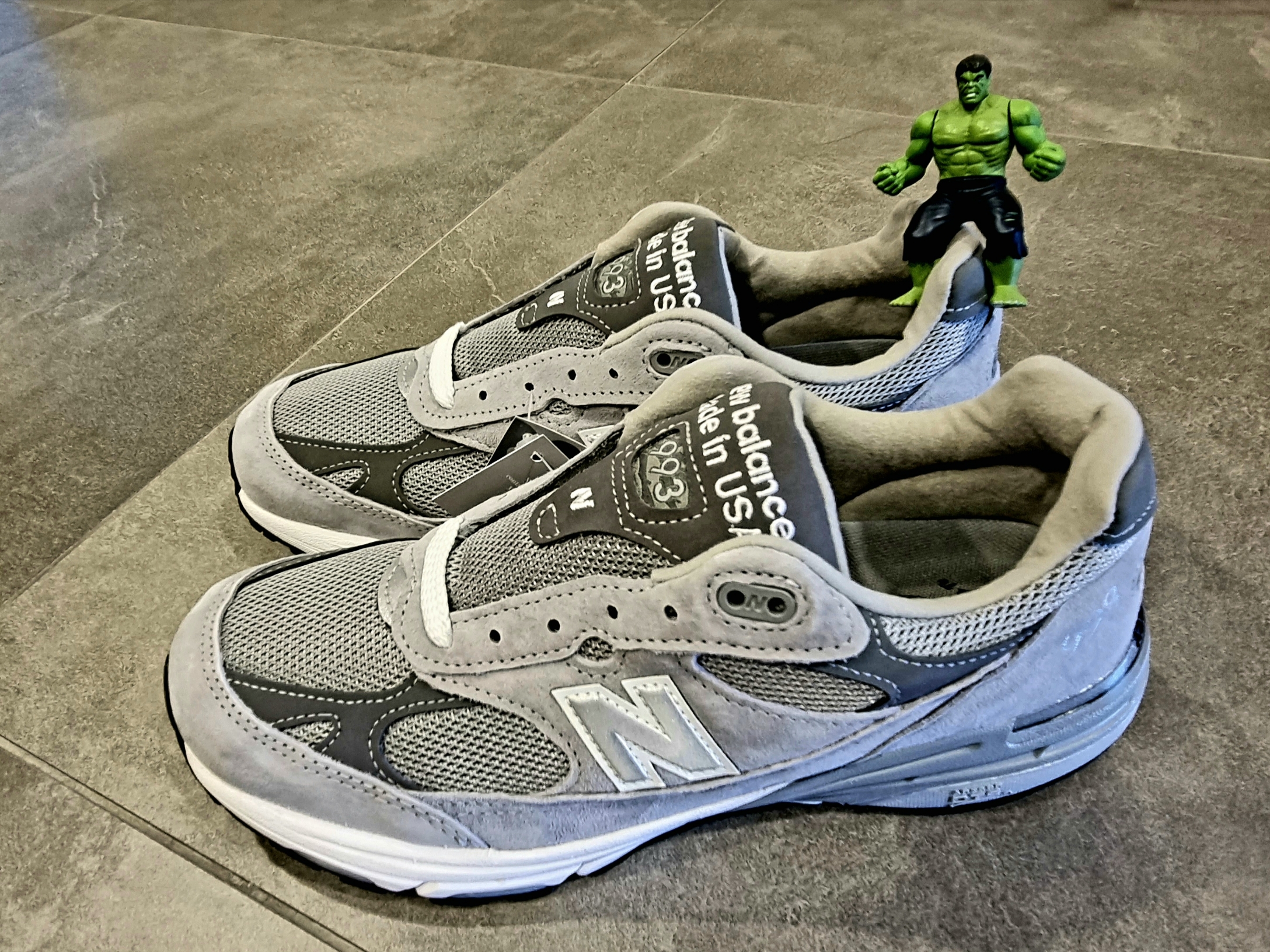 New Balance 993 Made in USA Grey - D Standard 착용 스타일 - 1