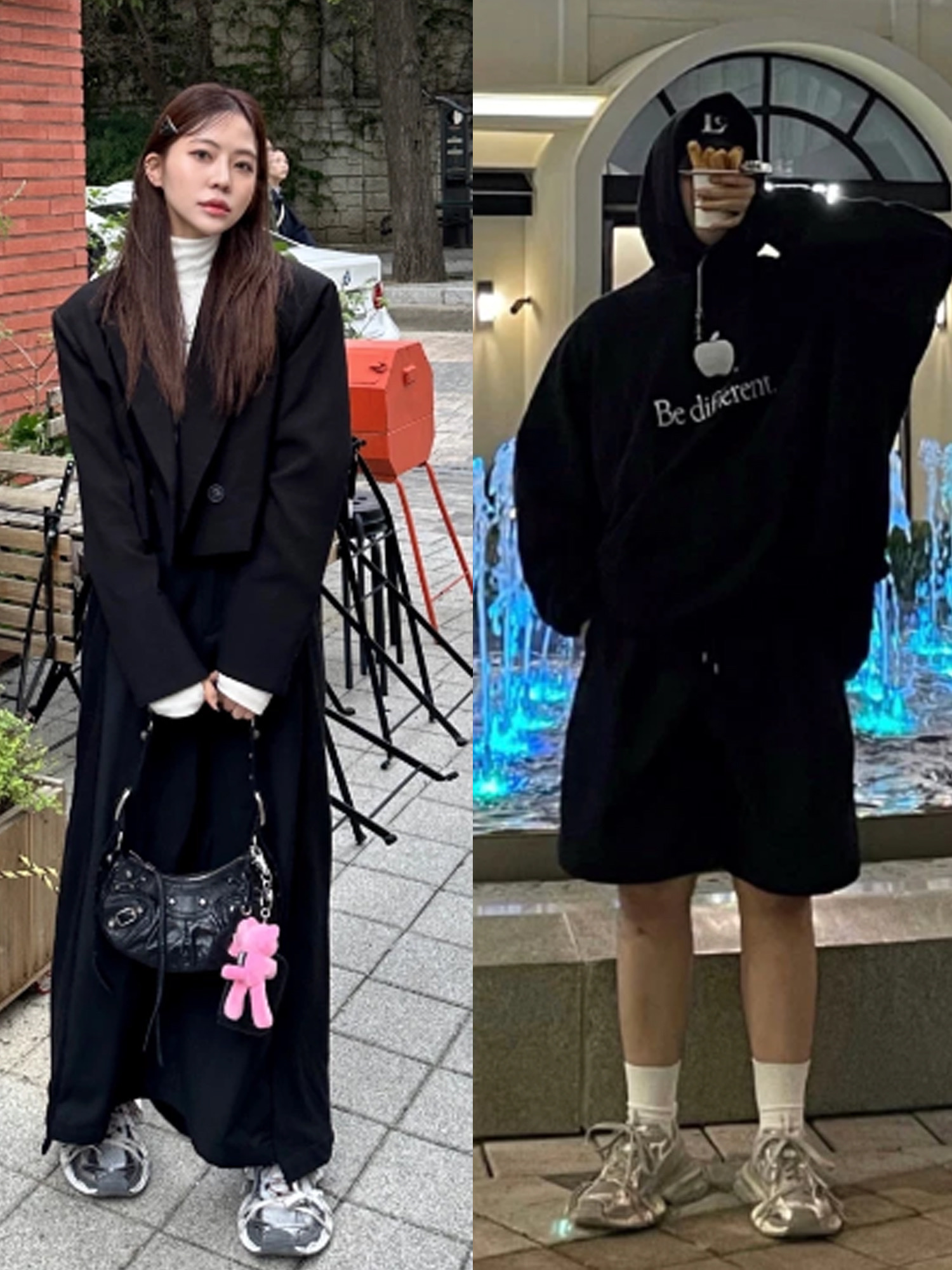 (W) Balenciaga 3XL Sneakers Grey White Red, Balenciaga 3XL Sneakers Light Beige 착용 스타일 - 2