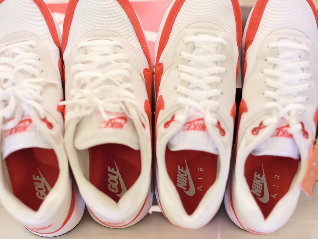 Nike Air Max 1 '86 Original Big Bubble, Nike Air Max 1 '86 Original Golf White University Red 착용 스타일 - 7