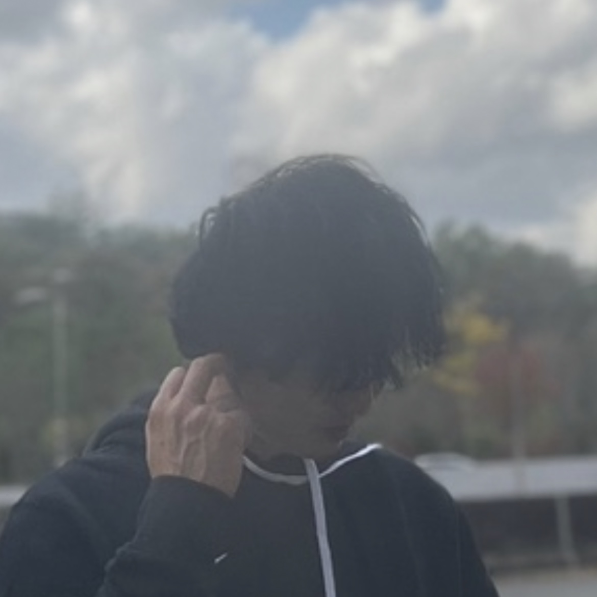 Nike Park Swoosh Hoodie Black 착용 스타일 - 3