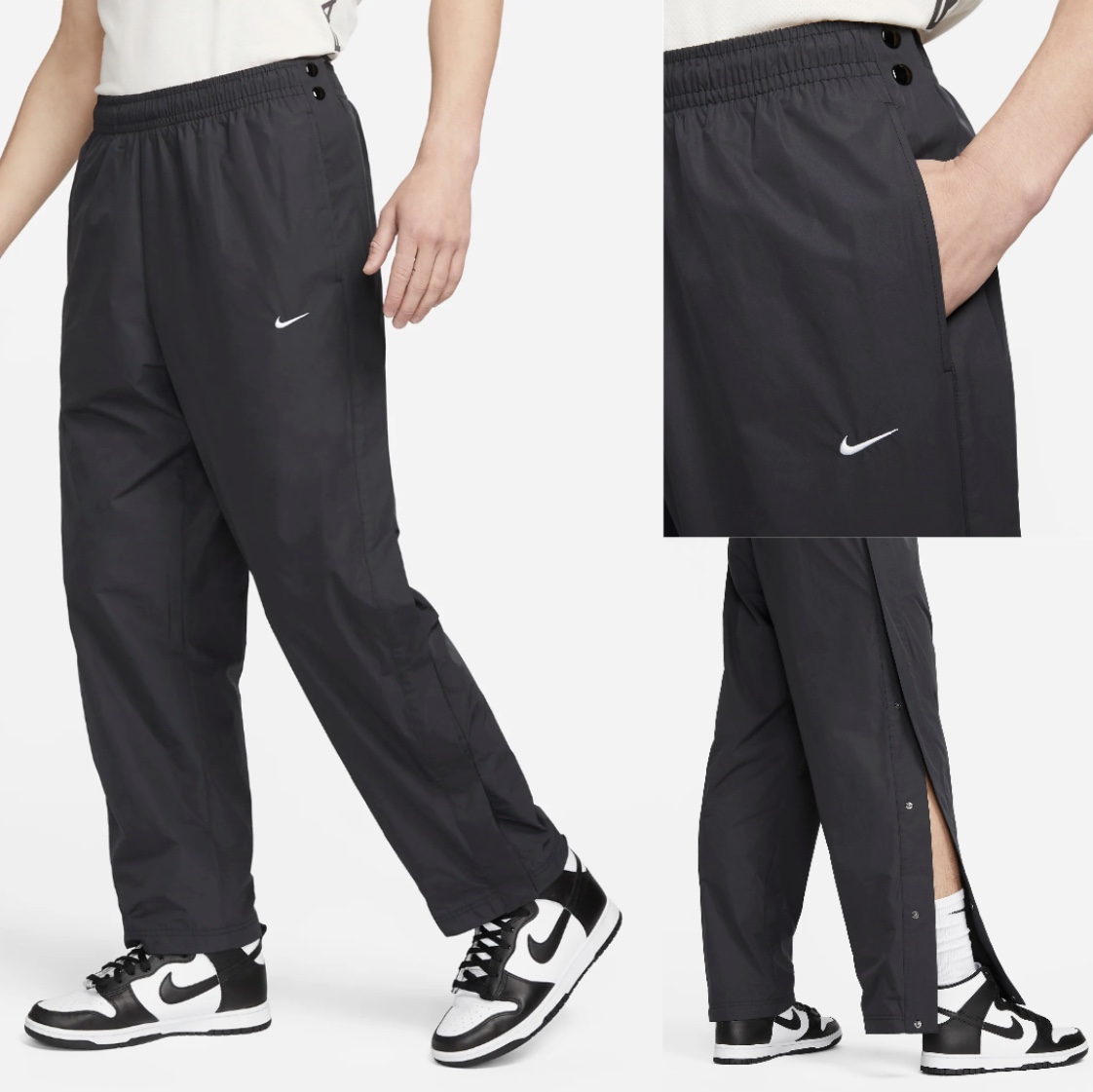 Nike Authentics Tear-Away Pants Black - Asia 착용 스타일