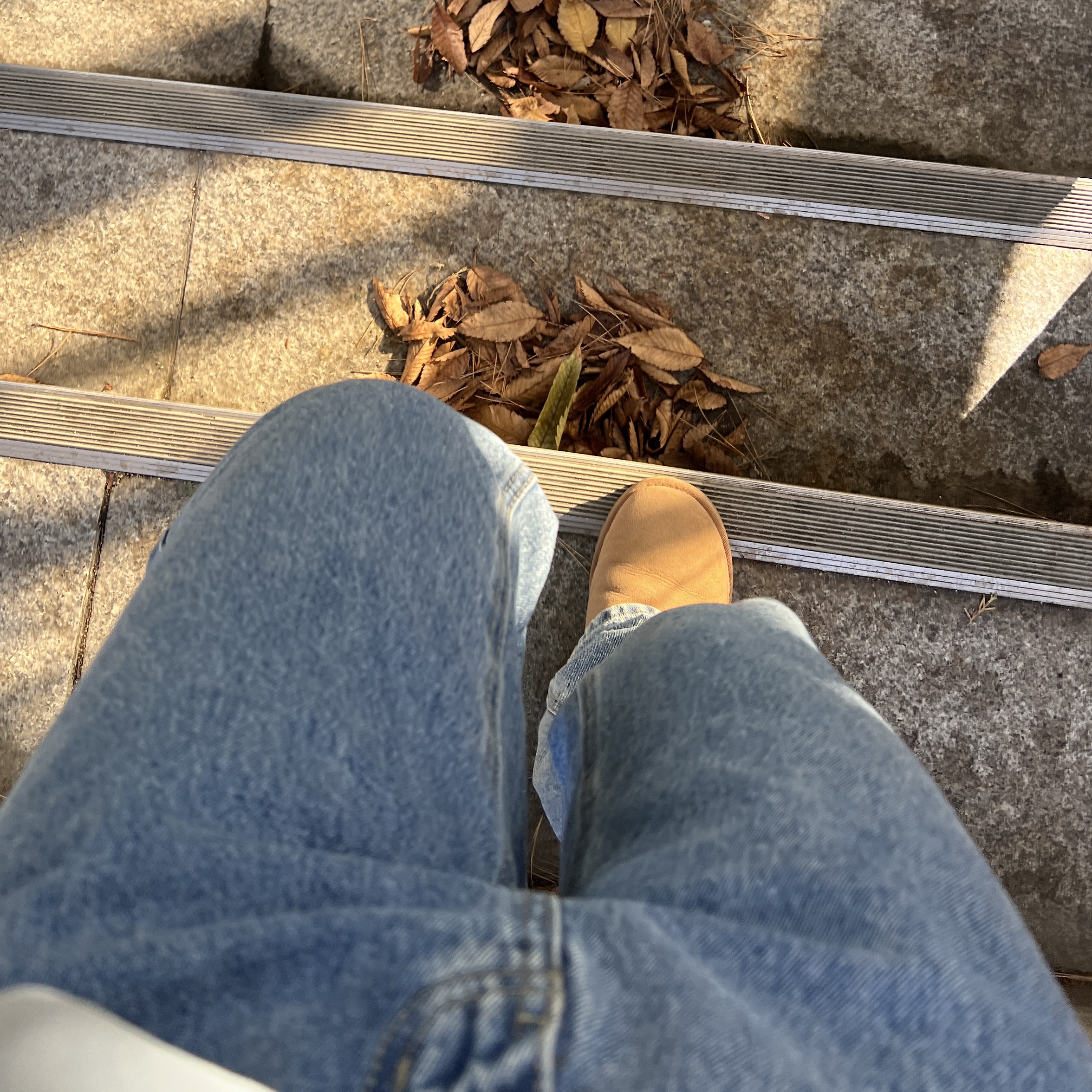 (W) UGG Classic Mini II Boots Chestnut, Matin Kim Macaron Logo Ball Cap Khaki 착용 스타일 - 2