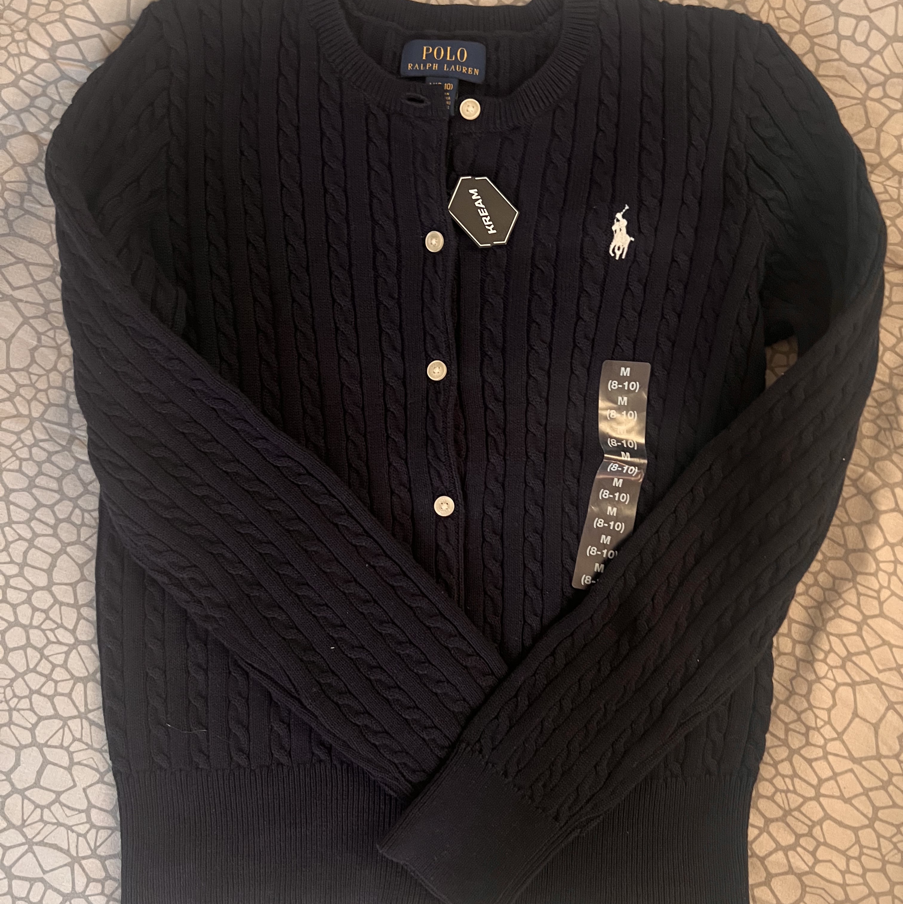 [30% 적립] Polo Ralph Lauren Children Mini Cable Cotton Cardigan Hunter Navy 착용 스타일 - 1
