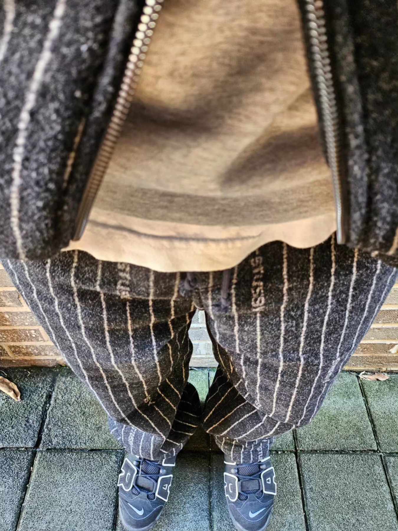 Nike x Stussy NRG Striped Wool Jacket Black (DR4023-010), Nike x Stussy NRG Striped Wool Pants Black (DR4021-010) 착용 스타일 - 3