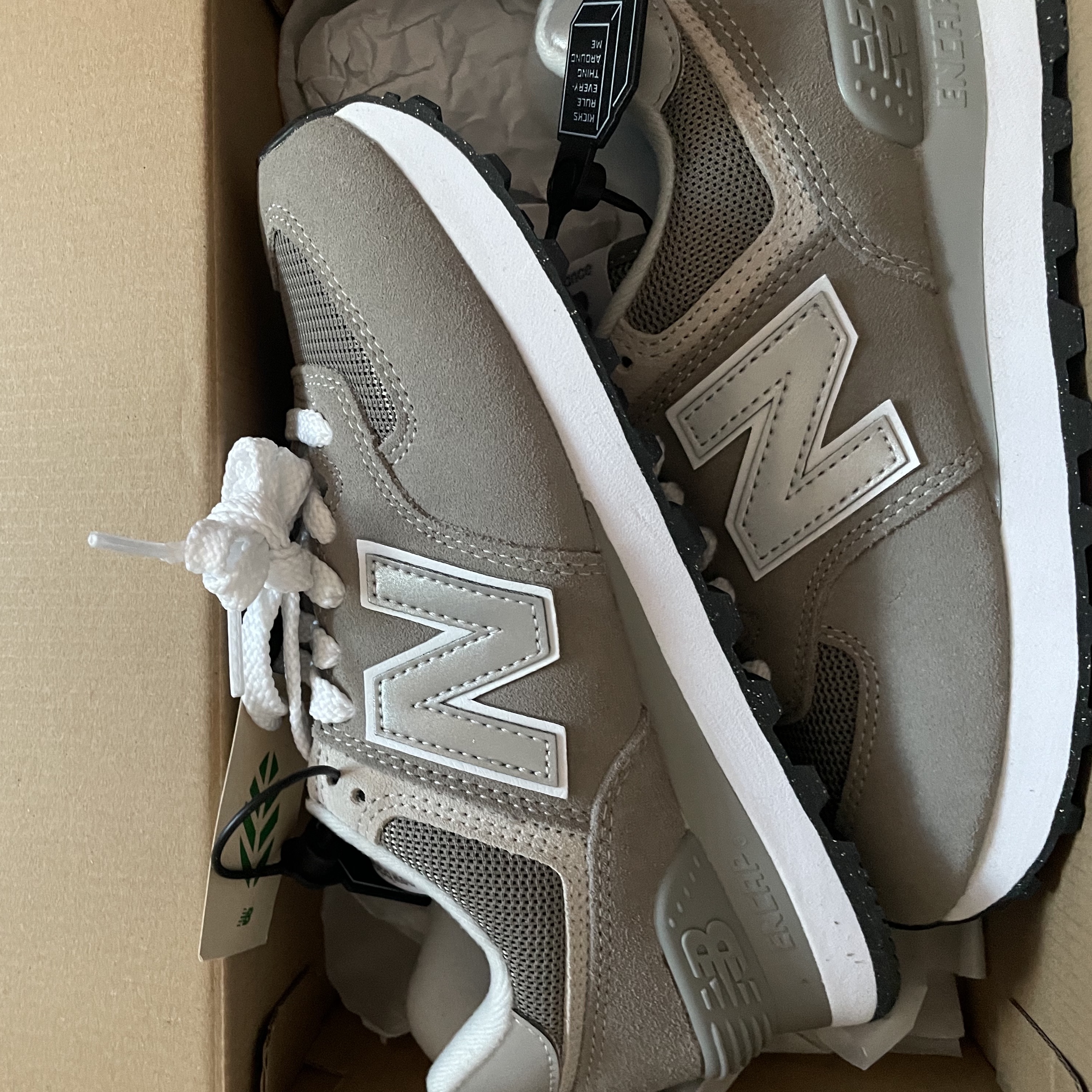 (W) New Balance 574 Worn By Anyone Grey - B Standard 착용 스타일