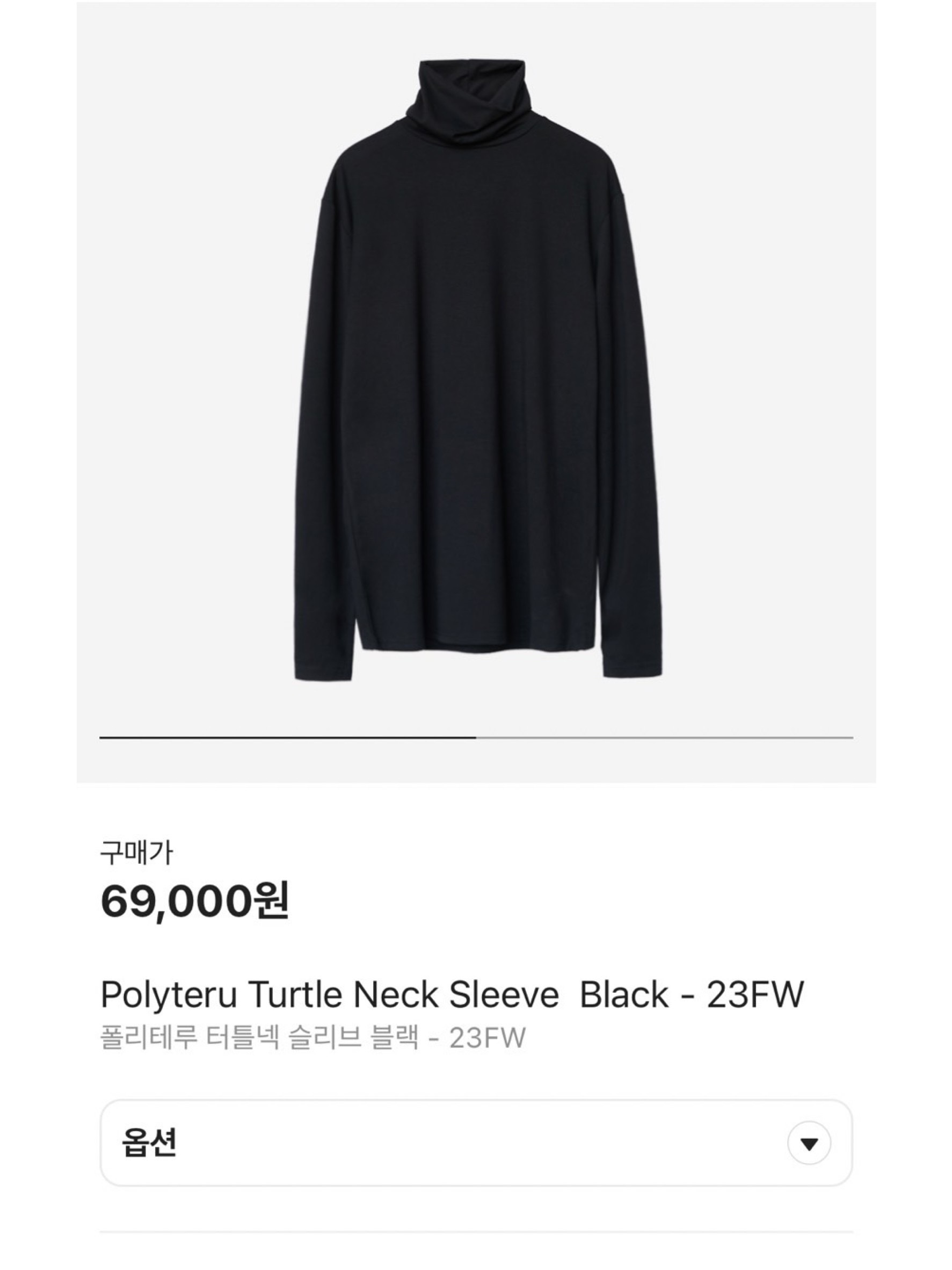 Polyteru Turtle Neck Sleeve Black 착용 스타일 - 6