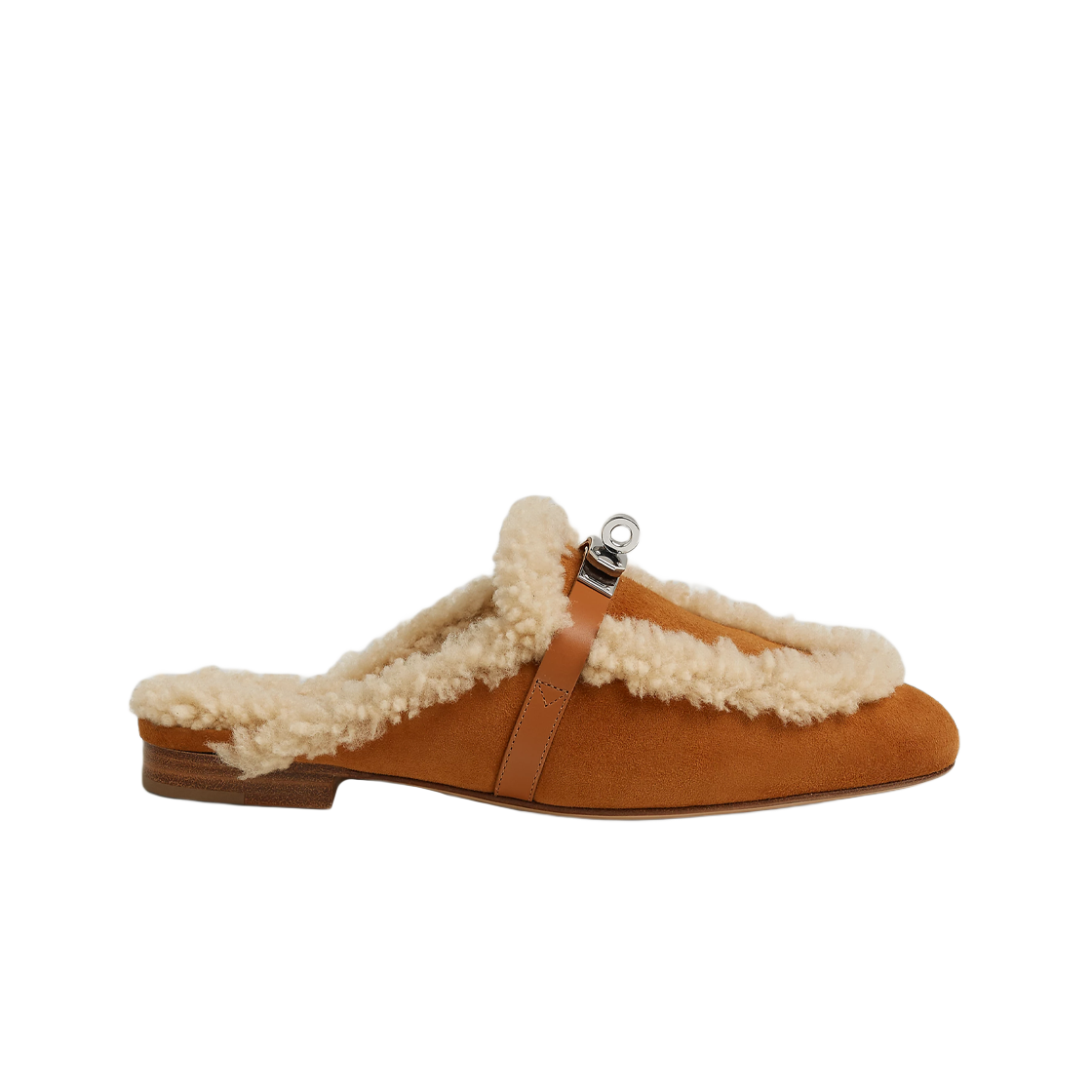 H232123ZA3 (W) Hermes Oz Mule Goatskin & Palladium Naturel