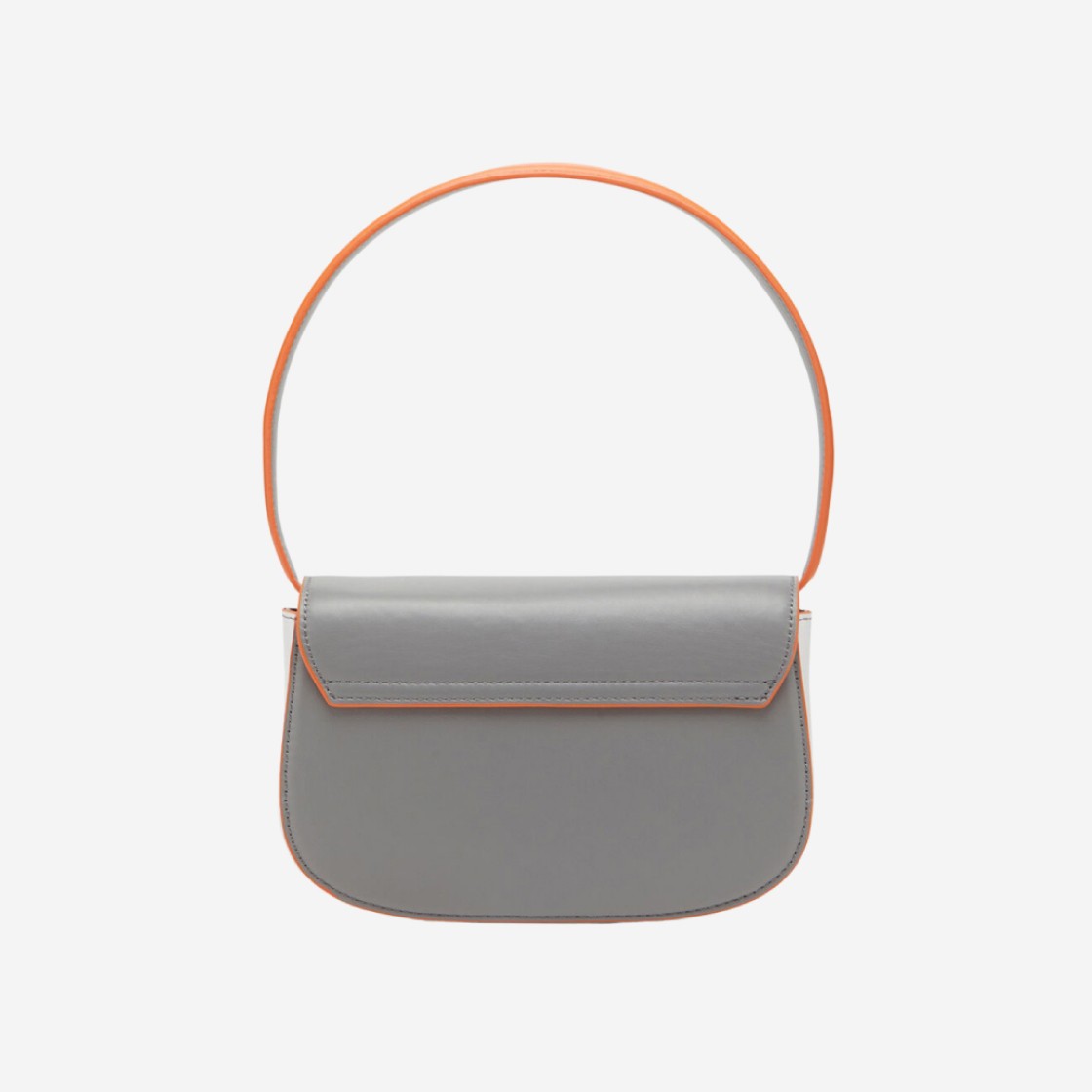 Diesel 1DR Small Shoulder Bag in Nappa Leather Grey Orange 상세 이미지 3