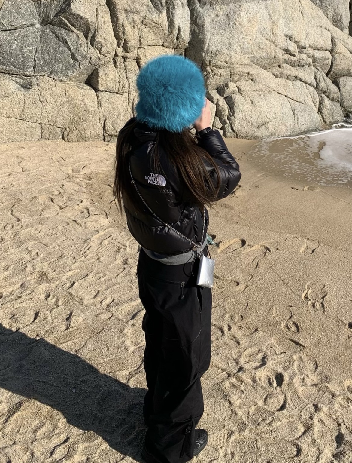 (W) The North Face Nuptse Short Jacket TNF Black, (W) The North Face Nuptse Short Jacket Black 착용 스타일