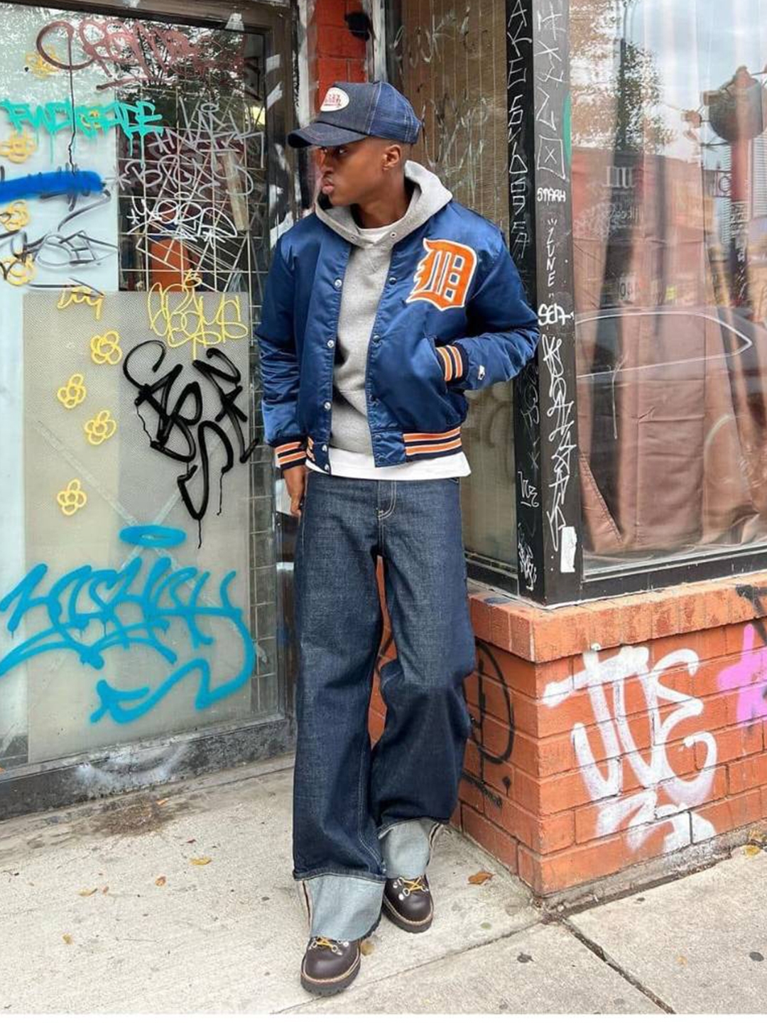 Supreme Rigid Slim Selvedge Jean Rigid Indigo - 23FW 착용 스타일 - 4