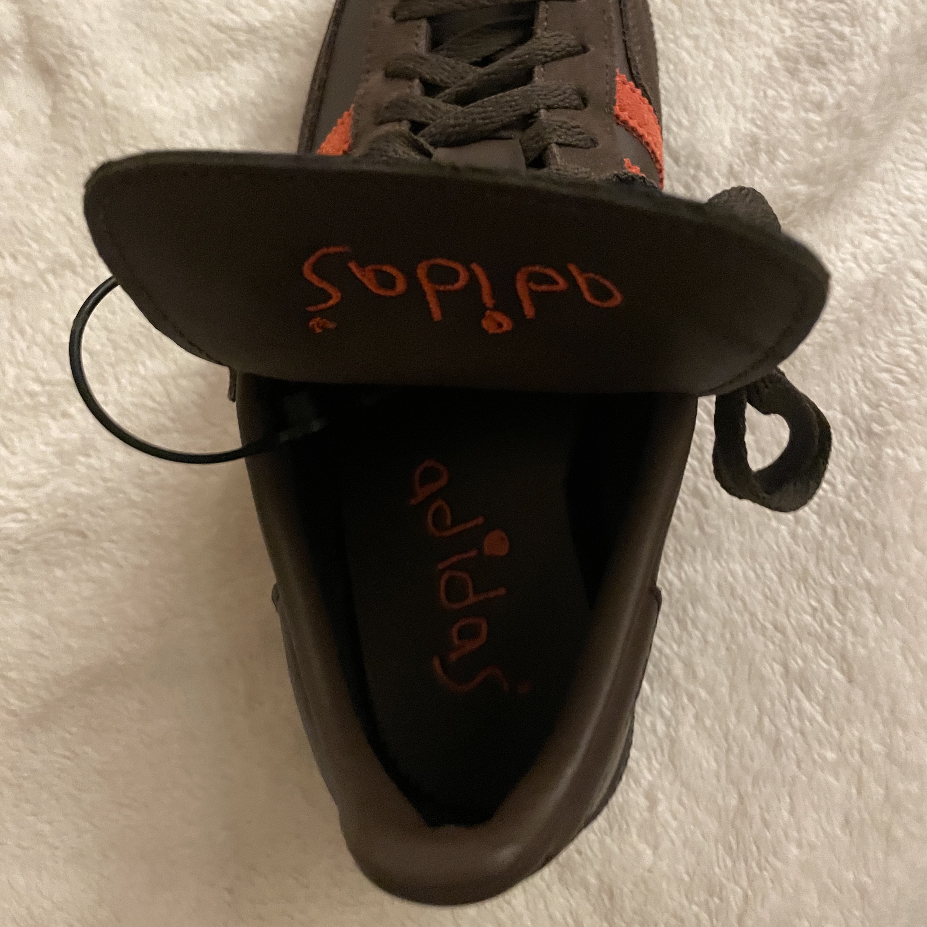 Adidas Spezial Handball Brown Collegiate Orange 착용 스타일 - 1