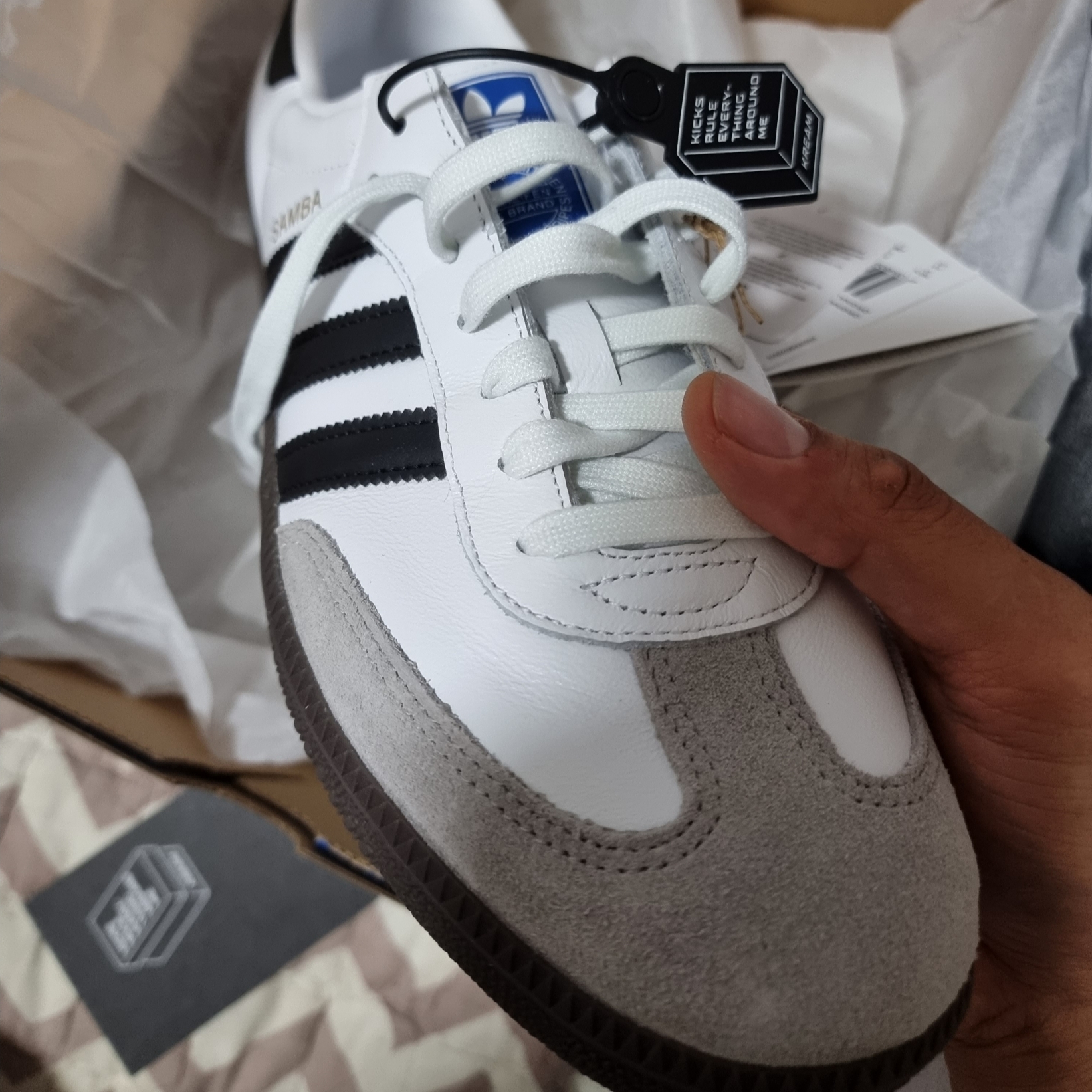 Adidas Samba OG Cloud White 착용 스타일