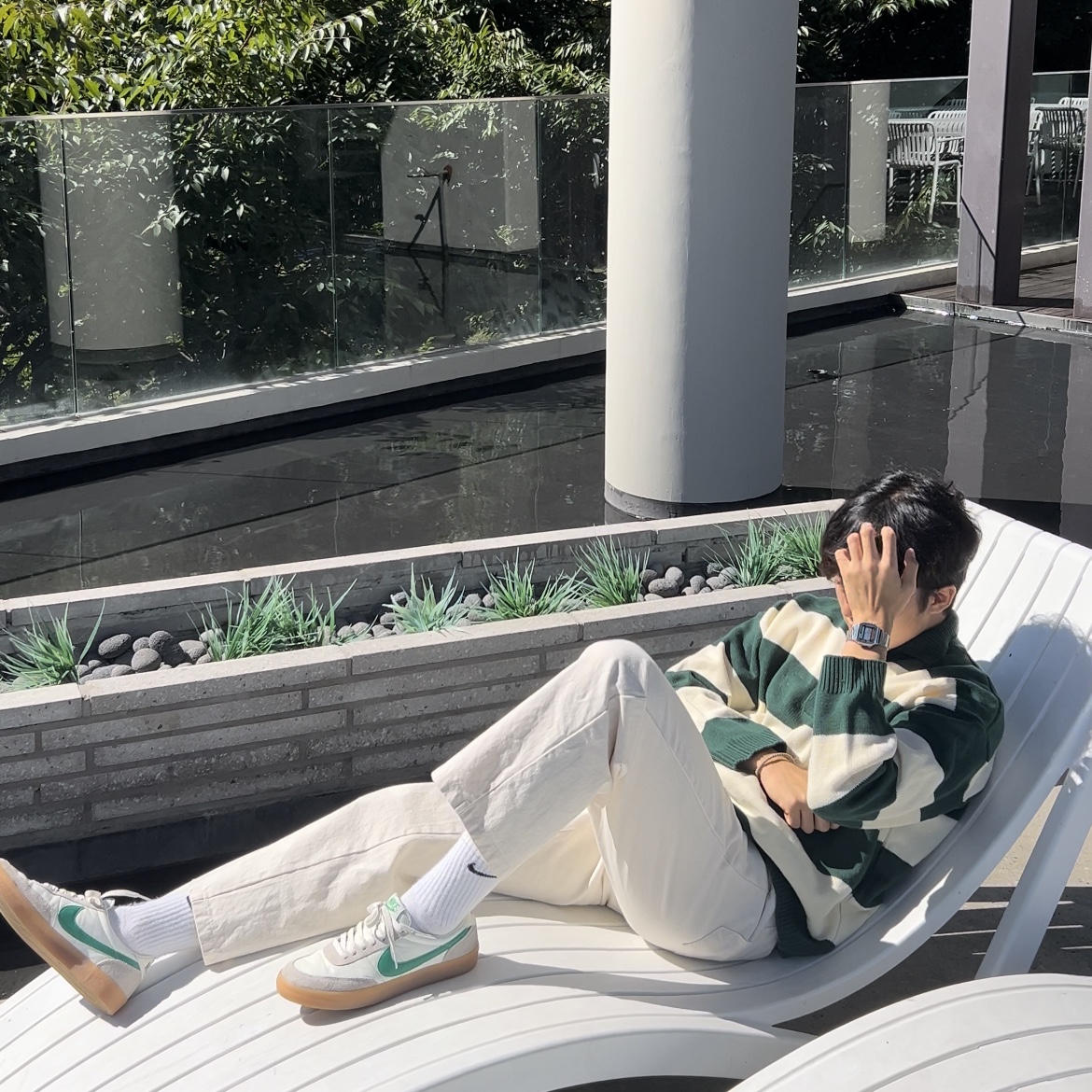 Nike x J.Crew Killshot 2 Lucid Green 착용 스타일