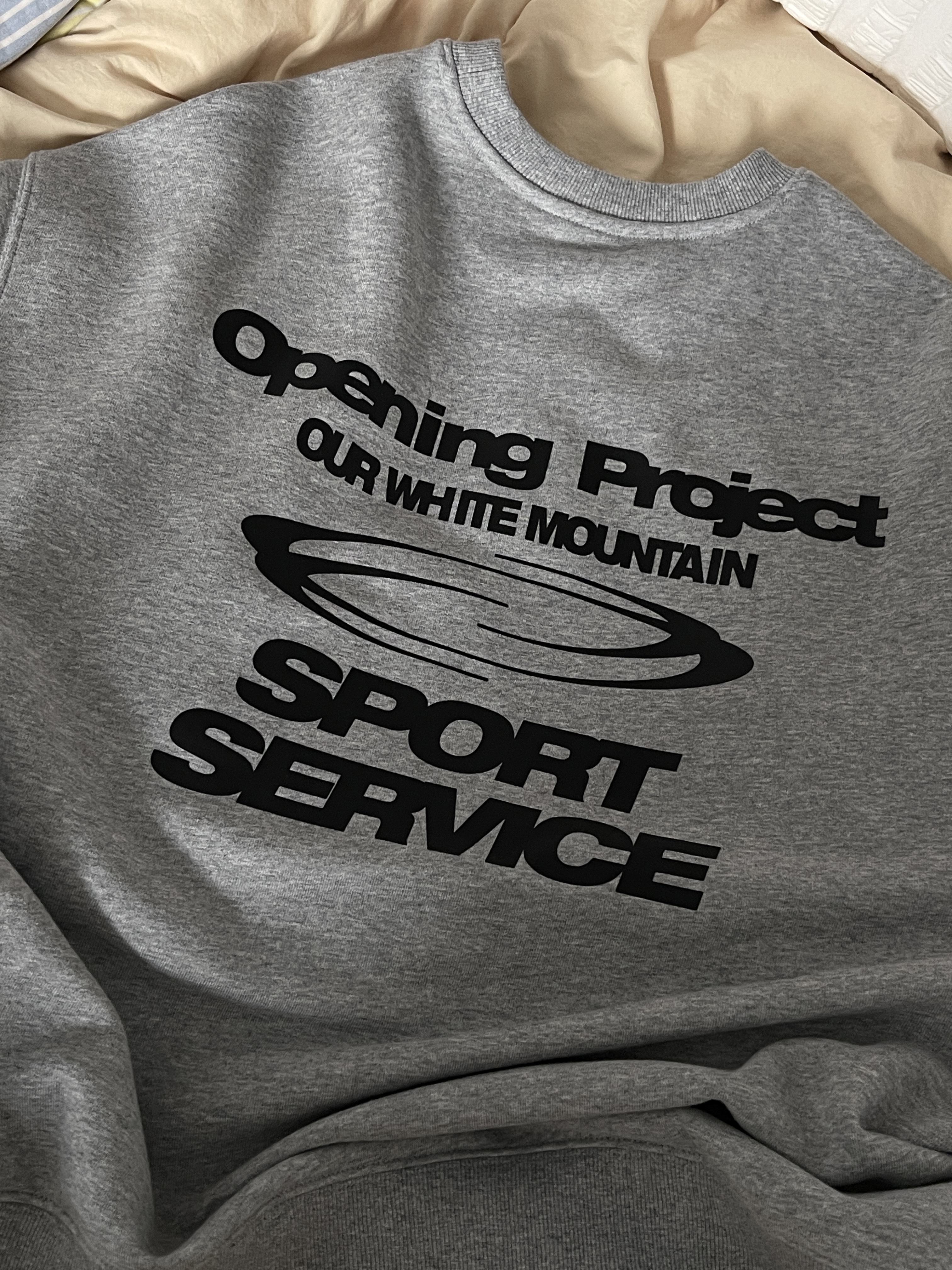 Opening Project Sport Service Sweatshirt Melange Grey, Nike Air Force 1 Low White Black Midsole 착용 스타일 - 2