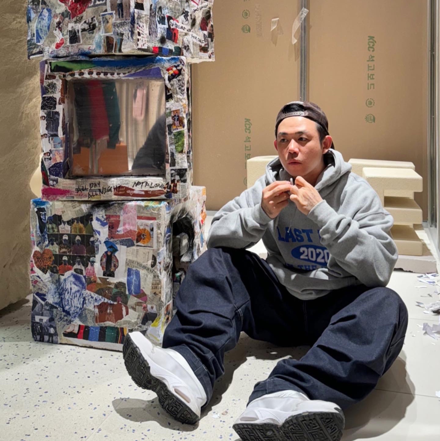 Nike x Comme des Garcons Homme Plus Air Max Sunder SP White, Supreme Antihero Mesh Back 5-Panel Brown - 22SS 착용 스타일 - 1