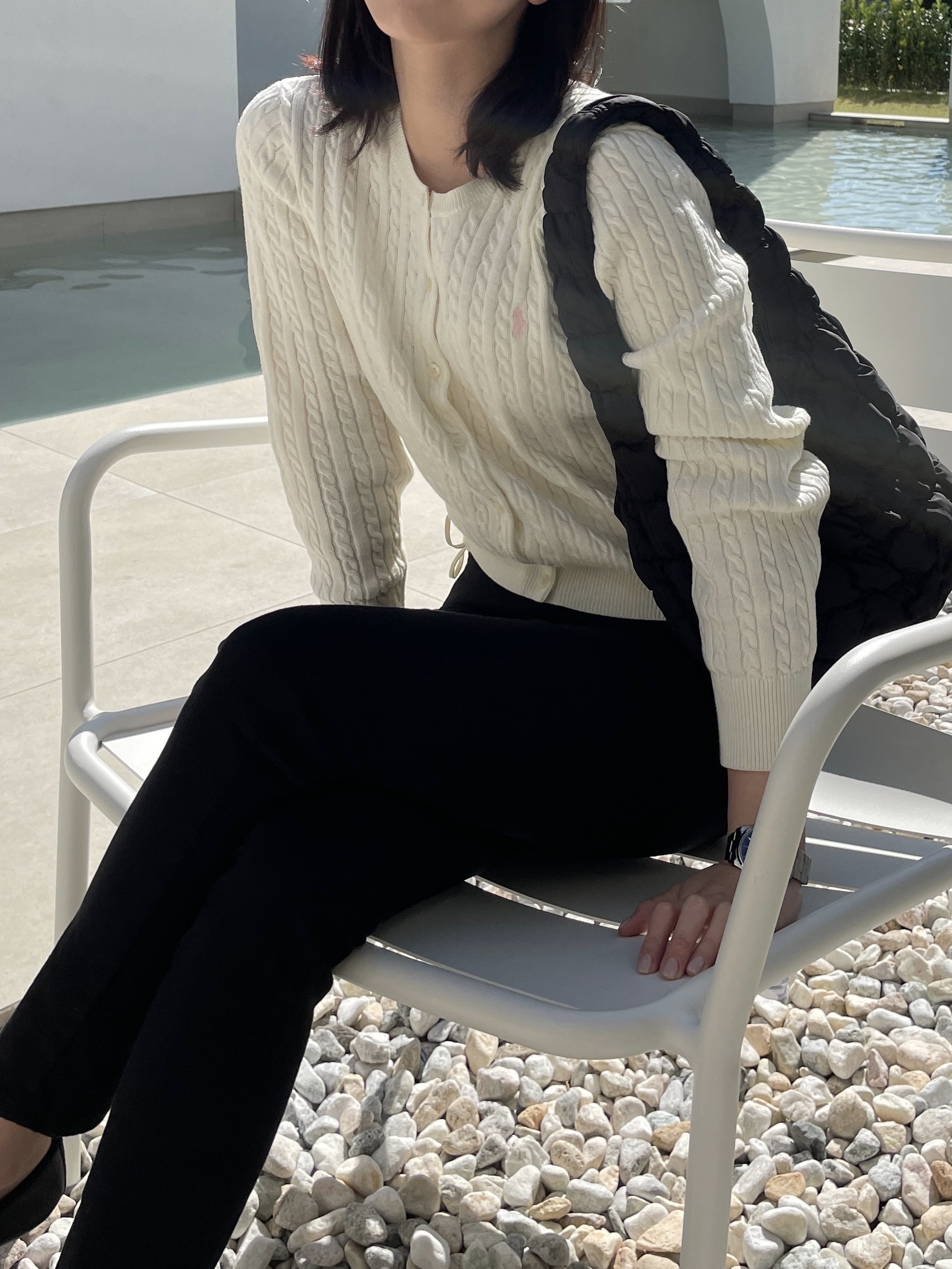 Reqins Women Harmony Noir Cuir, [30% 적립] Polo Ralph Lauren Children Mini Cable Cotton Cardigan Warm White 착용 스타일 - 2