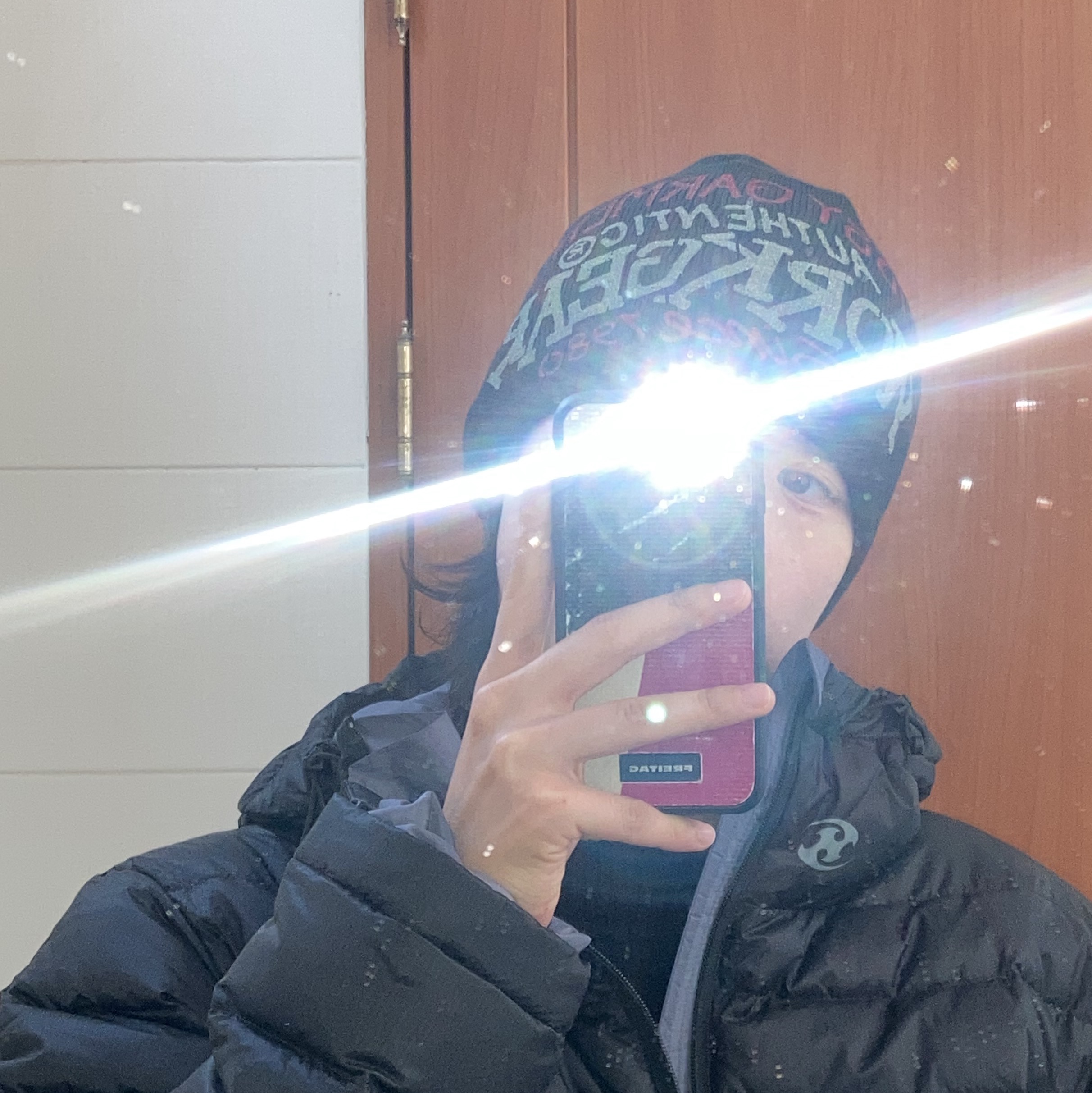 Stussy Workgear Print Skullcap Beanie Black 착용 스타일