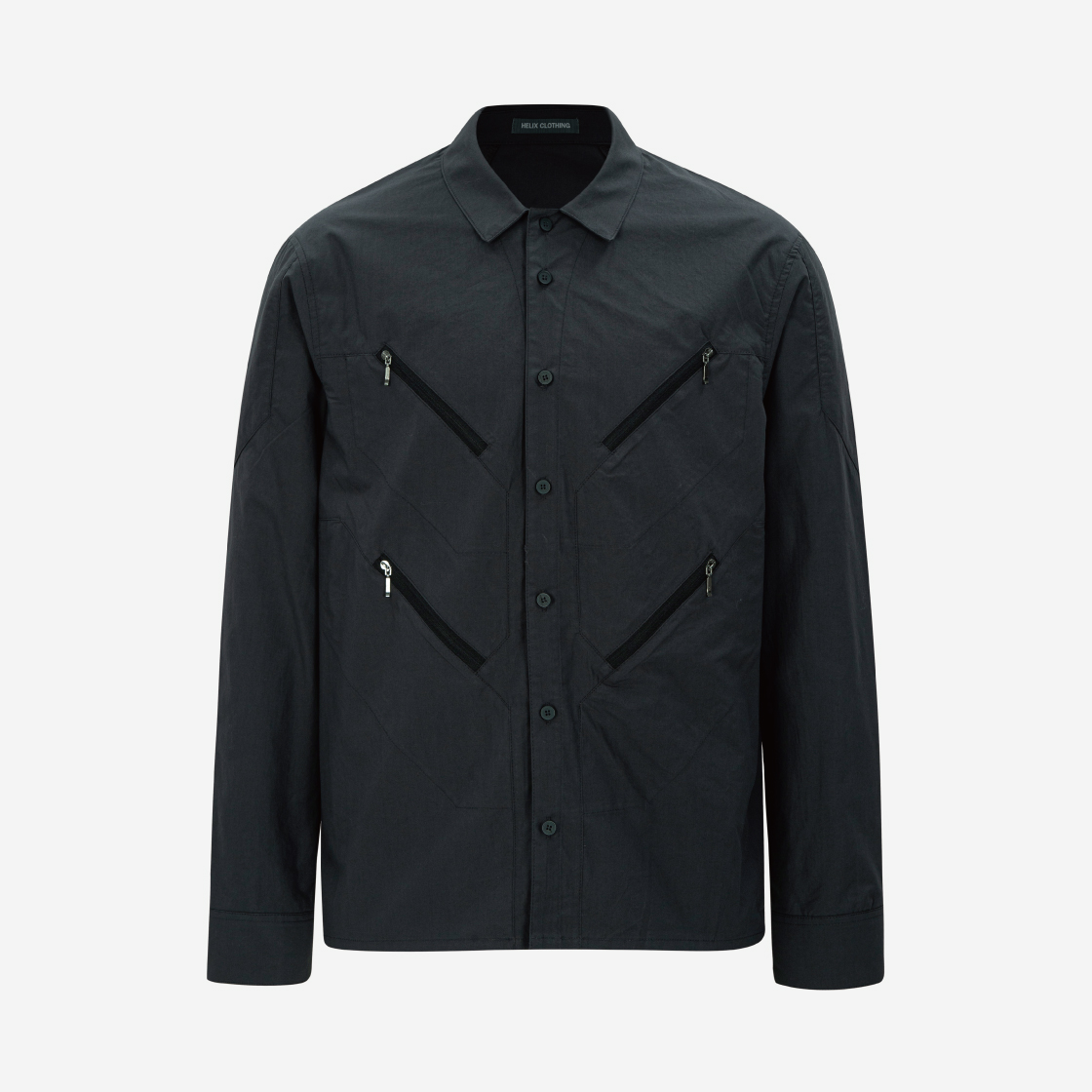 헬릭스클로딩 멀티 리버스 지퍼 셔츠 차콜(Helixclothing Multi Reverse Zipper Shirt Charcoal)