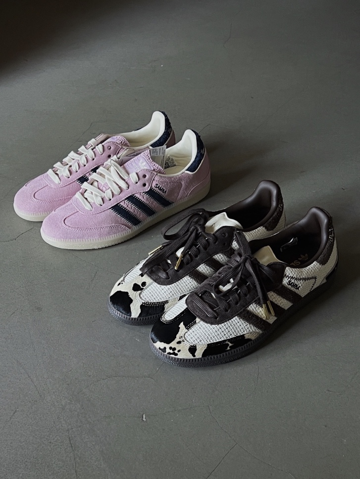Adidas x Notitle. Samba OG Pink, Adidas x Notitle. Samba OG Cow Print 착용 스타일