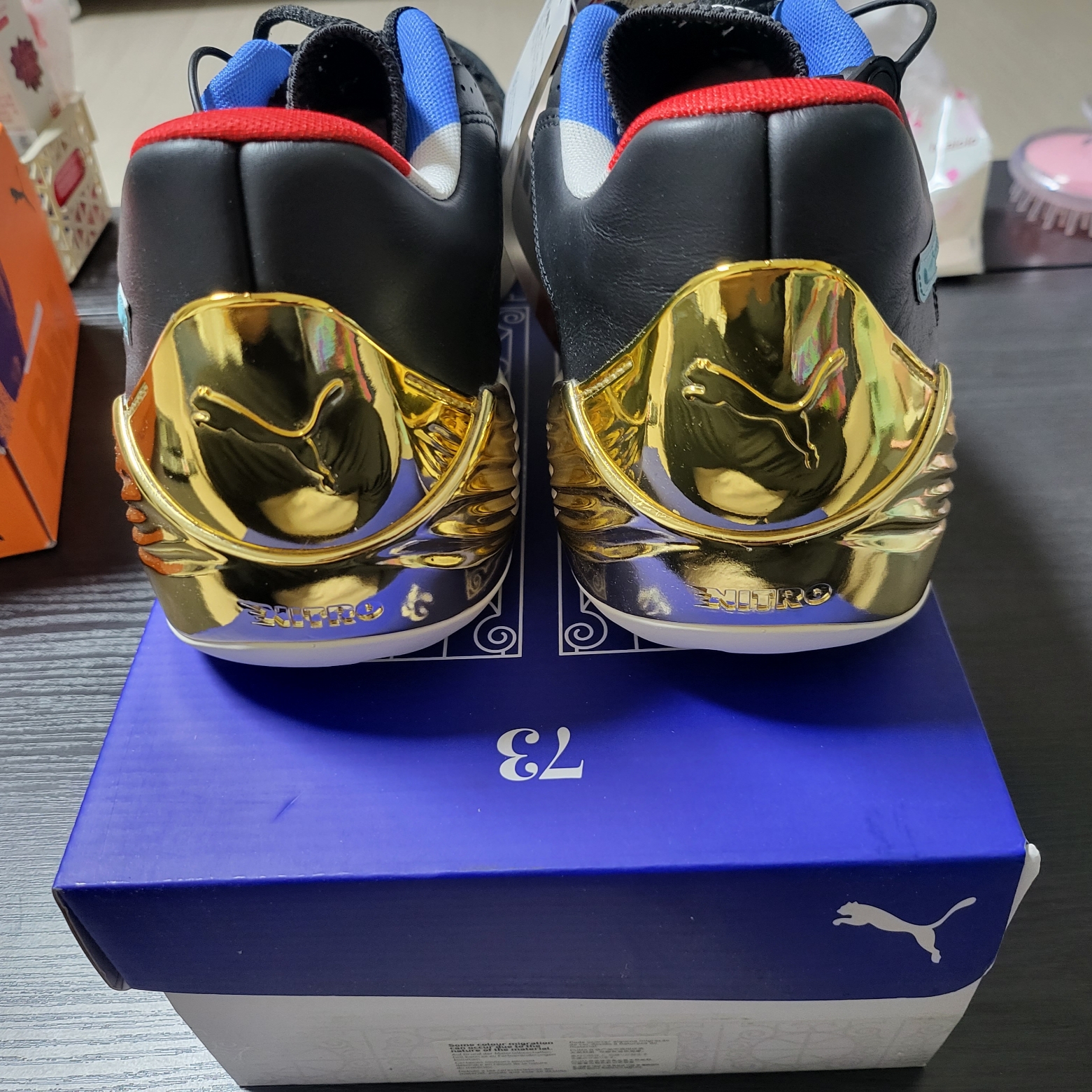 Puma Fusion Nitro Paris Black Blue 착용 스타일 - 2