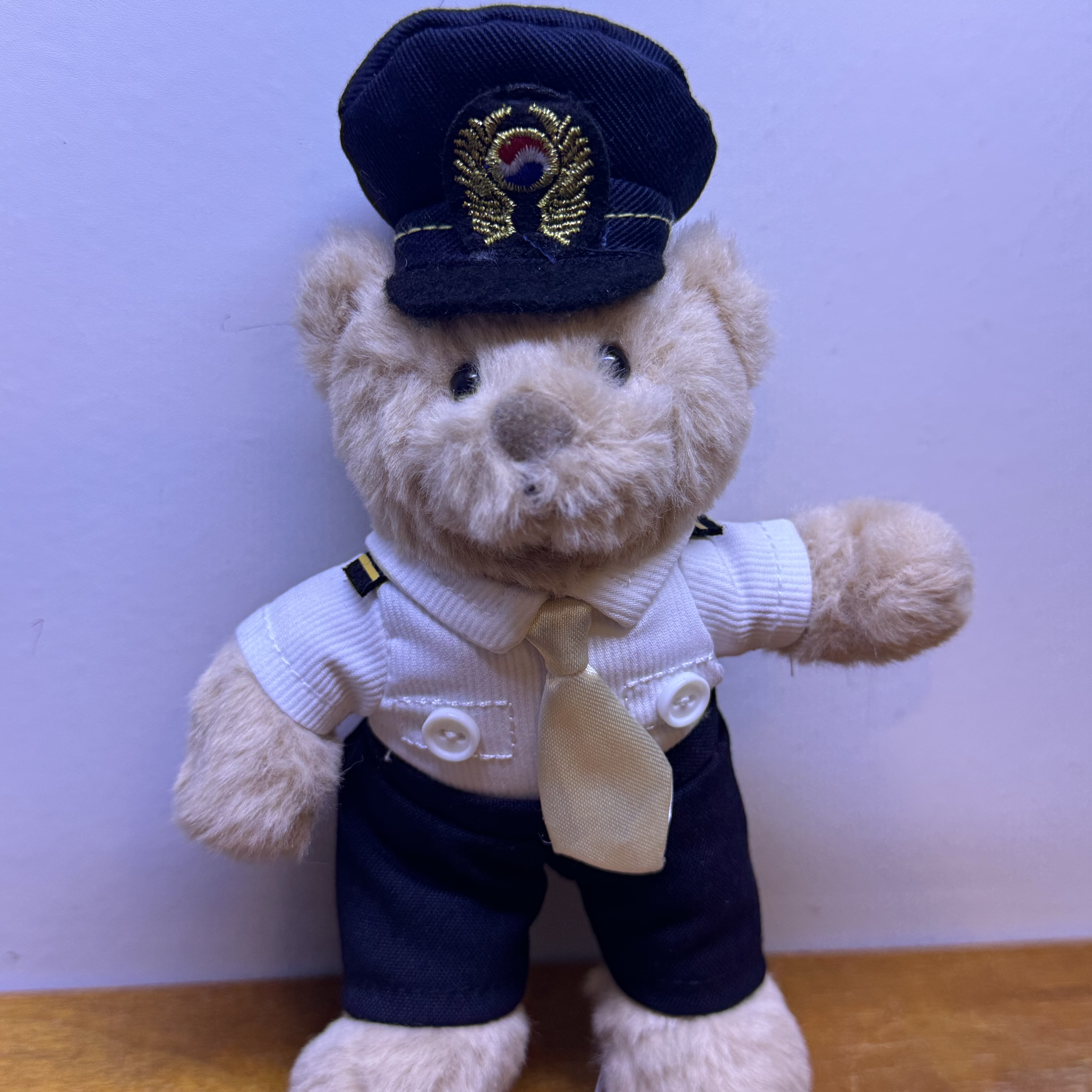 Korean Air Teddy Bear Keyring Pilot 착용 스타일